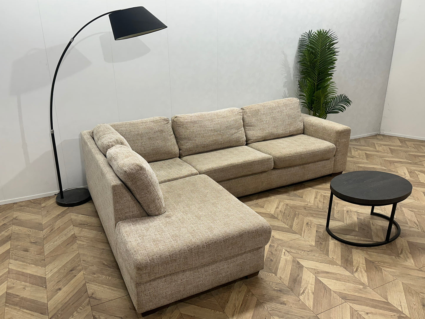 Licht Beige Hoekbank ~ Losse Kussens Met Afneembare Hoezen