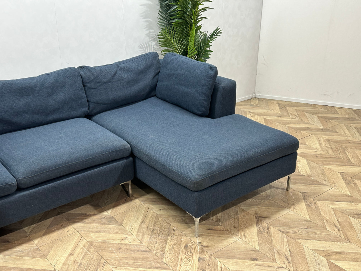 Blauwe U Bank ~ Losse Kussens Met Afneembare Hoezen