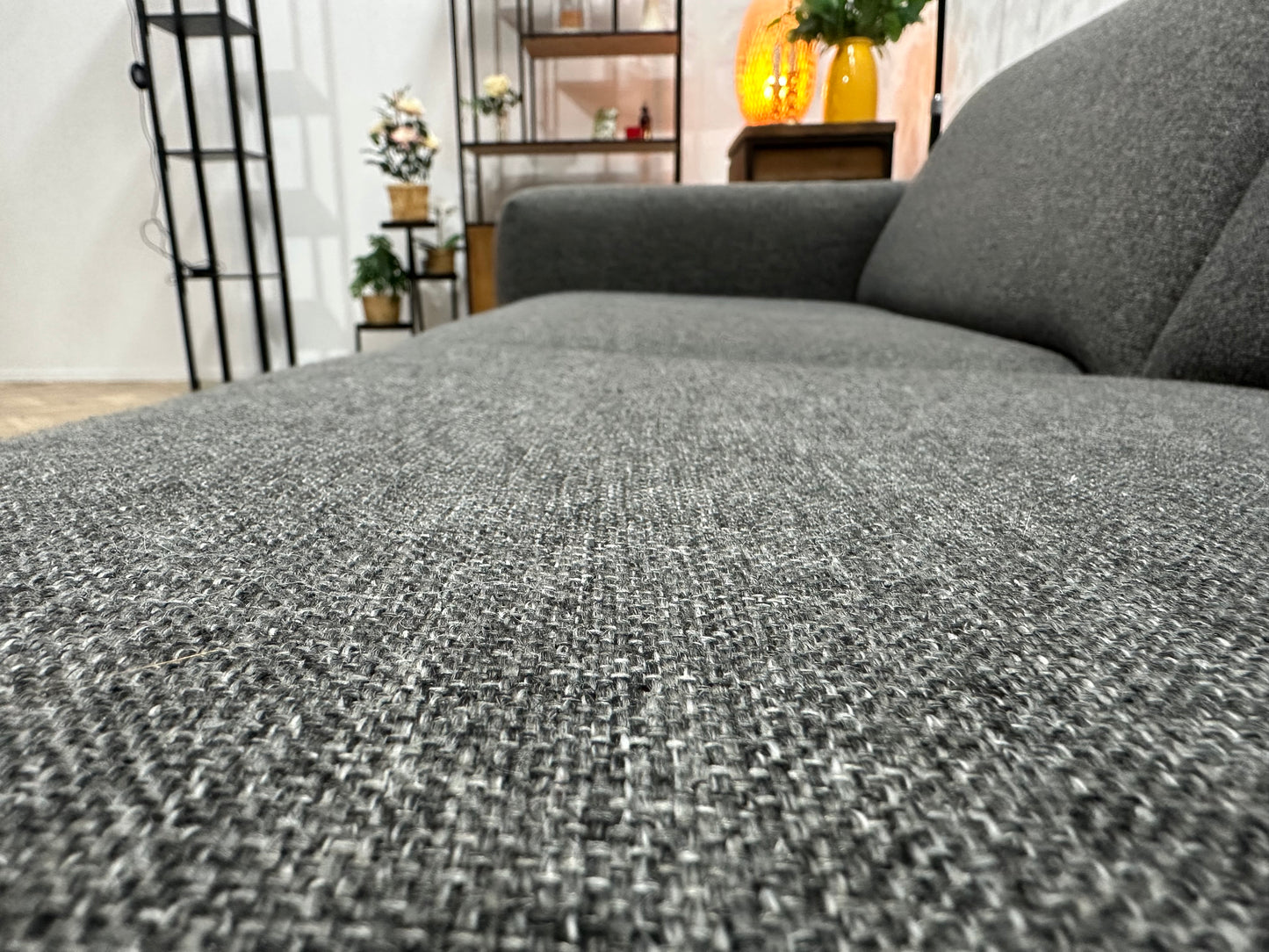 Antraciet 2.5-Zits Bank Inc Hocker ~ Vaste Kussens