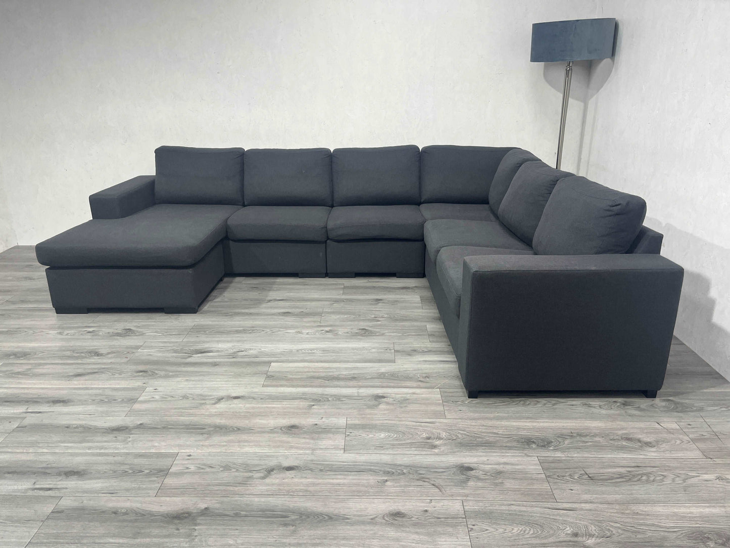 Antraciet U Bank ~ Losse Kussens