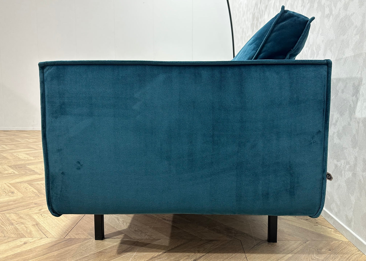 Be Pure Blauwe Velvet 2.5-Zits Bank ~ Losse Kussens Met Afneembare Hoezen
