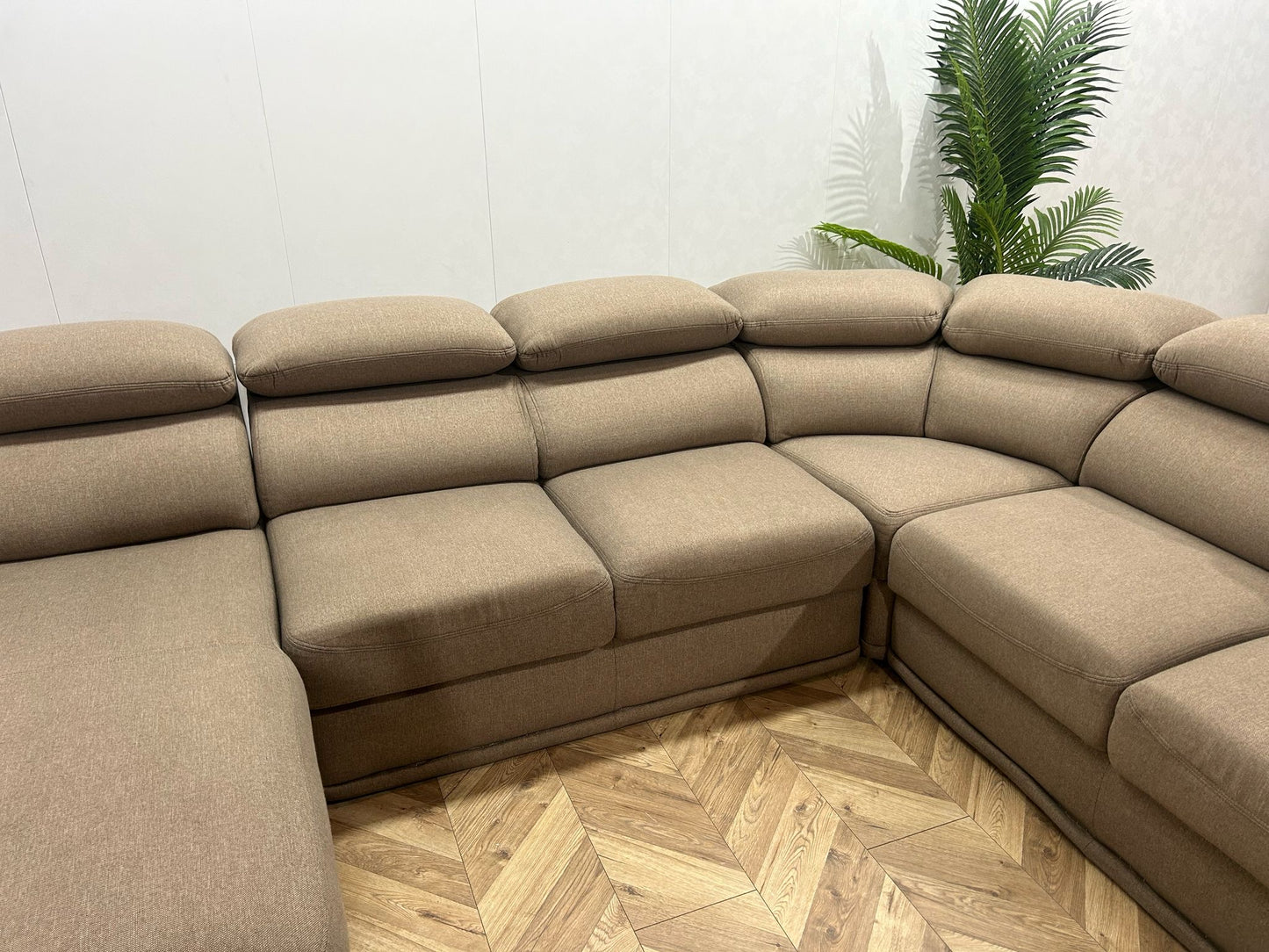 Beige U Bank ~ Slaapfunctie ~ Nieuwstaat