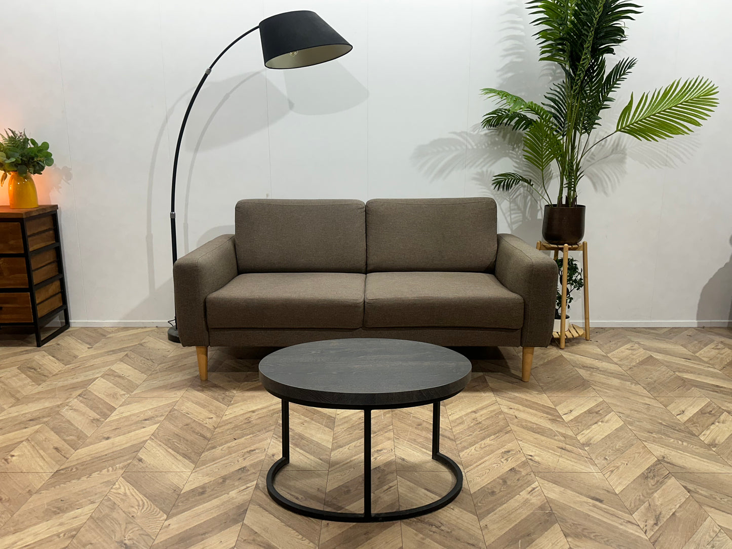 Licht Bruine 2.5-Zits Bank ~ Losse Rugkussens Met Afneembare Hoezen