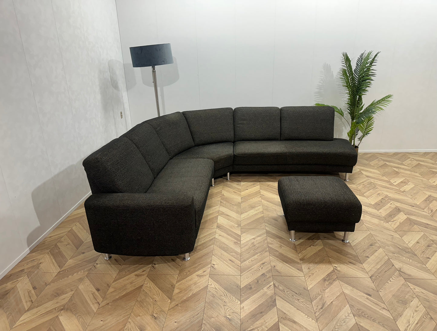 Antraciet Design Hoekbank Inc Hocker ~ Nieuwstaat