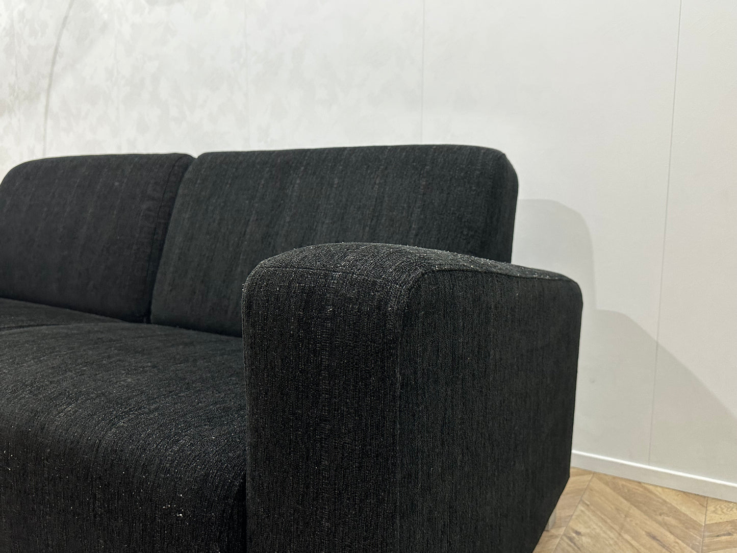 In.House Zwart 2.5-Zits Bank ~ Vaste Kussens