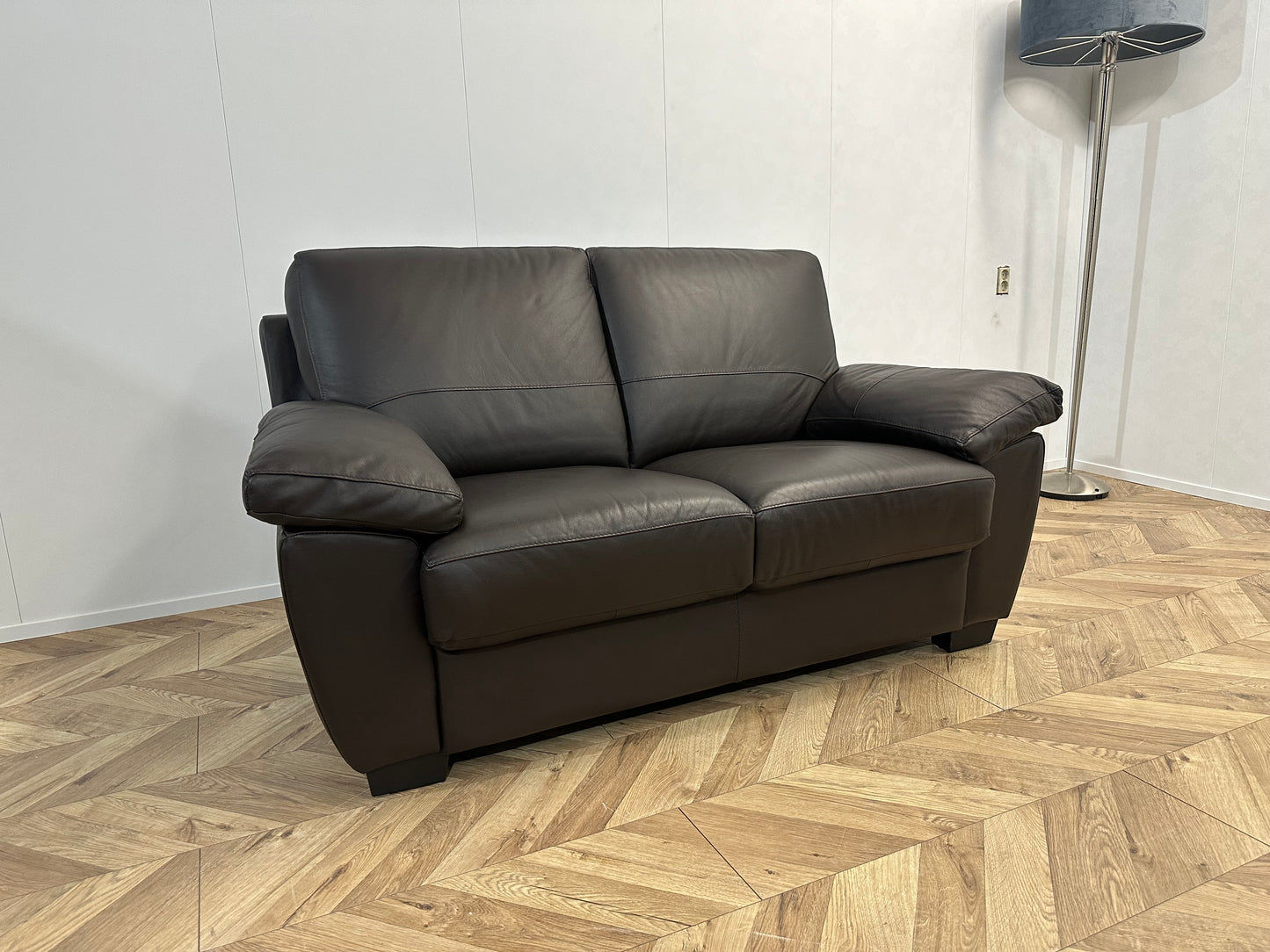 Leatherworld Bruine Echt Lederen Banken Set ~ Vaste Kussens