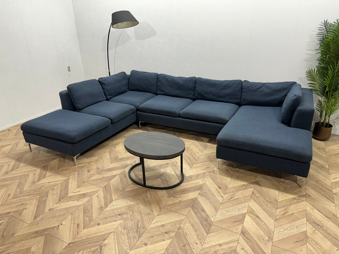 Blauwe U Bank ~ Losse Kussens Met Afneembare Hoezen