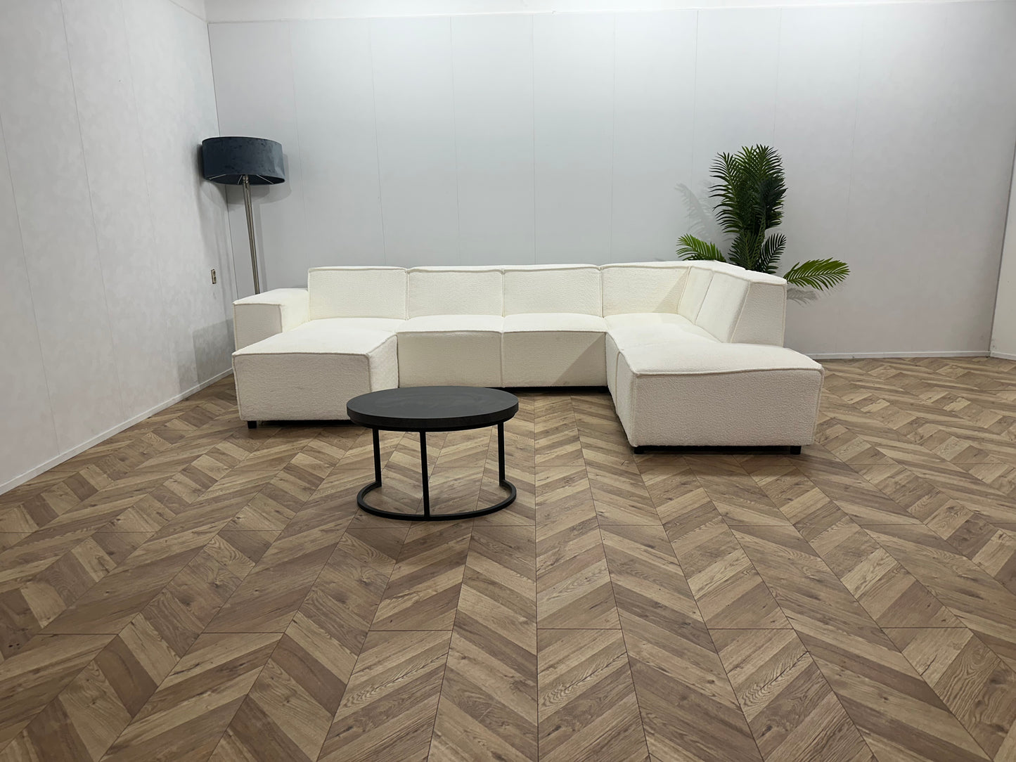 Witte Bloucé Stoffen U Bank ~ Vaste Kussens