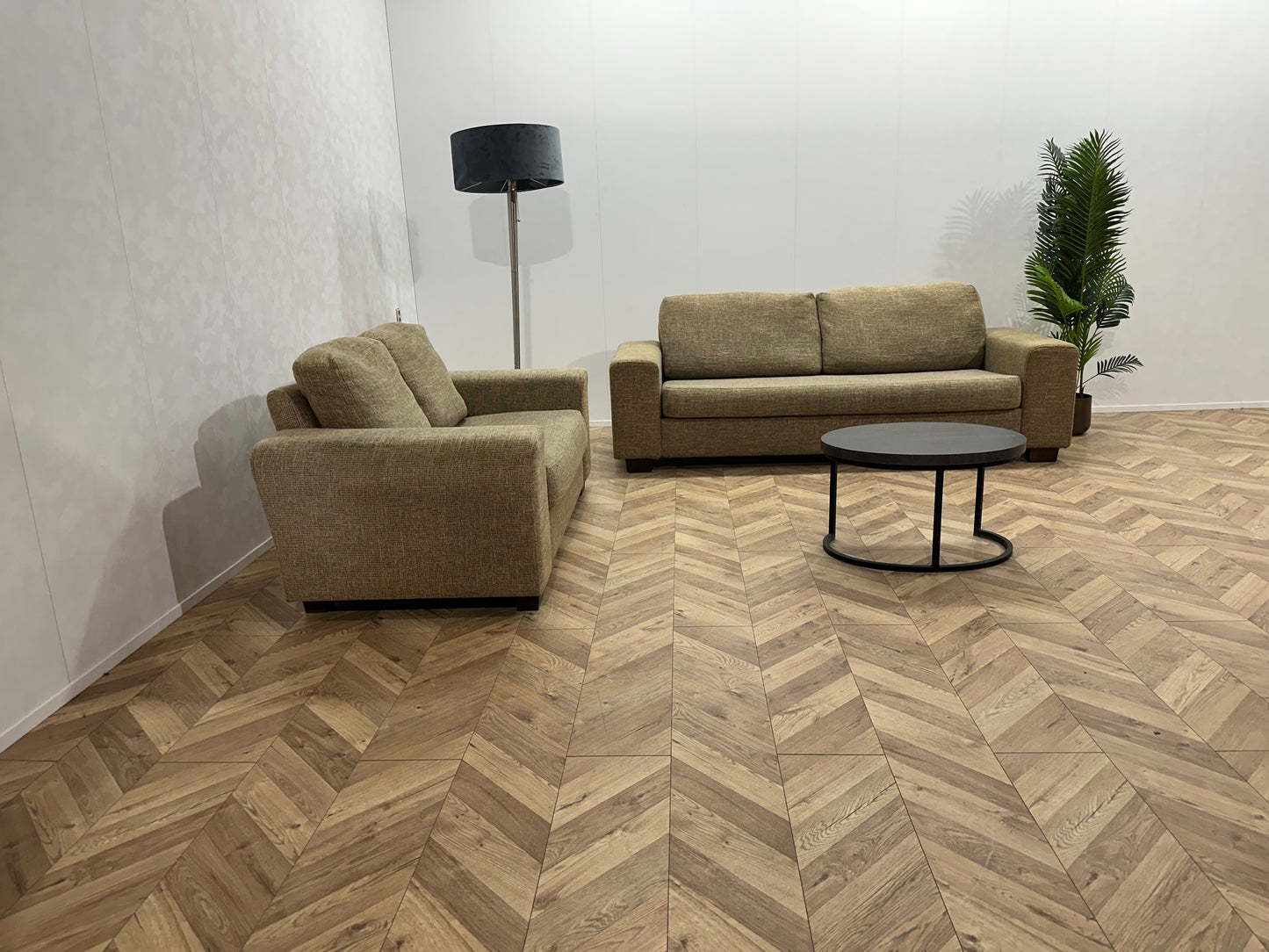 Beige Banken Set ~ Losse Kussens Met Afneembare Hoezen