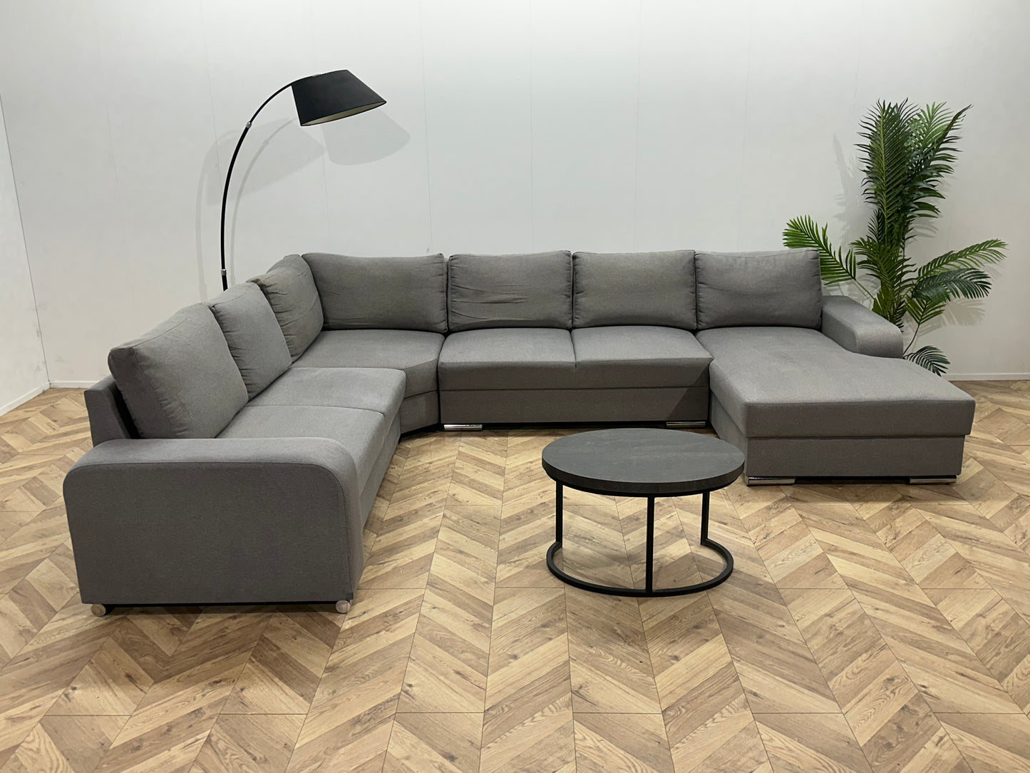 Licht Grijze U Bank ~ Losse Rugkussens Met Afneembare Hoezen