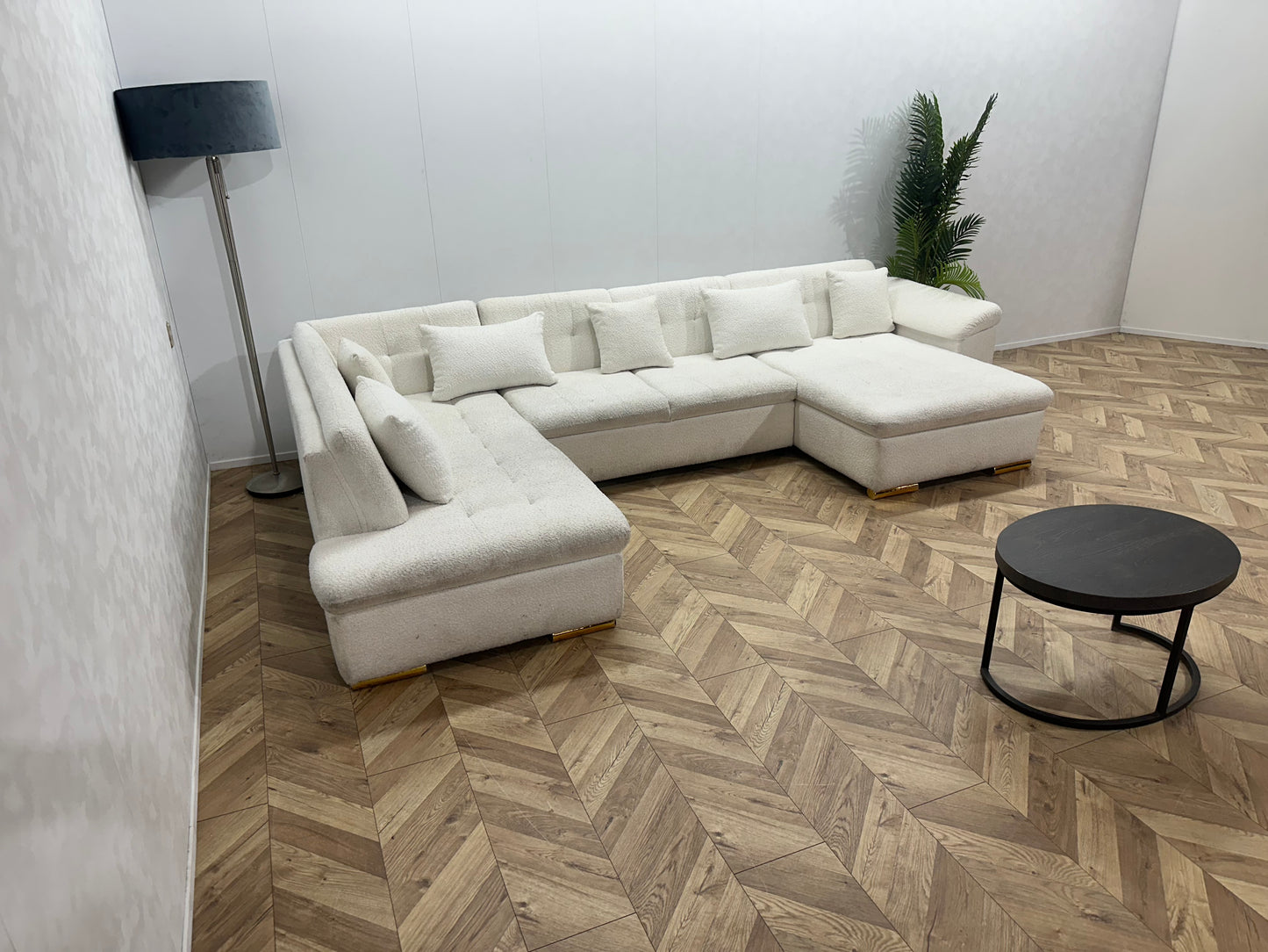Witte Bloucé Stoffen U Bank ~ Vaste Kussens