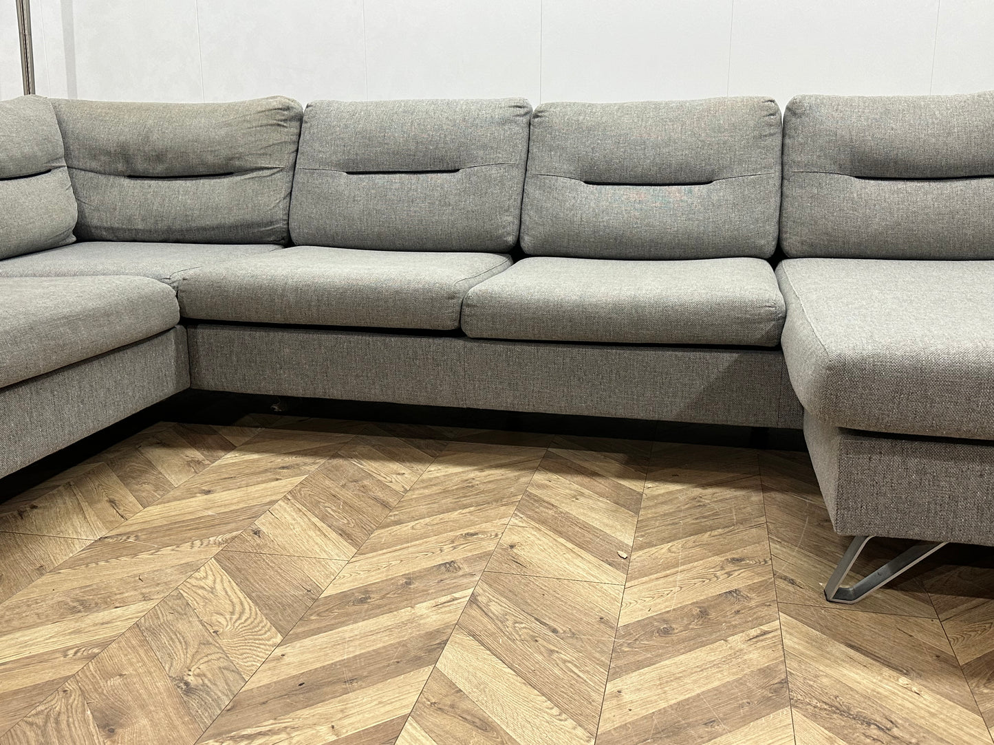 H&H Licht Grijze U Bank ~ Losse Kussens Met Afneembare Hoezen