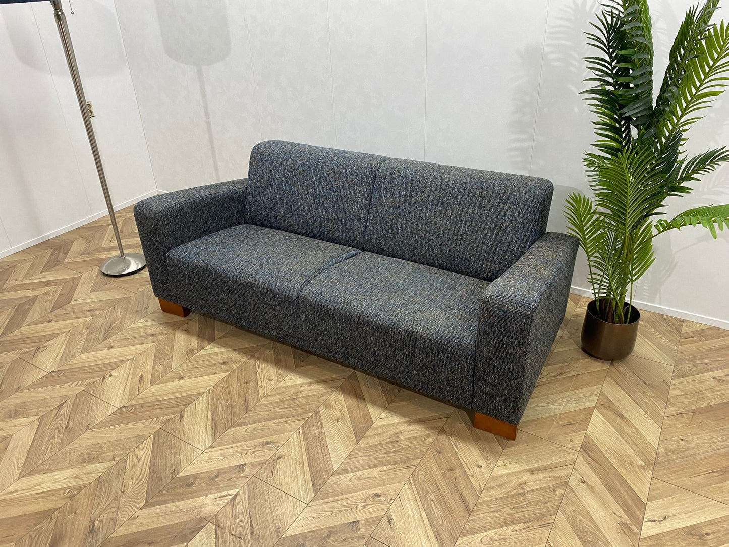 IN.HOUSE Grijs/Blauwe Banken Set ~ Vaste Kussens