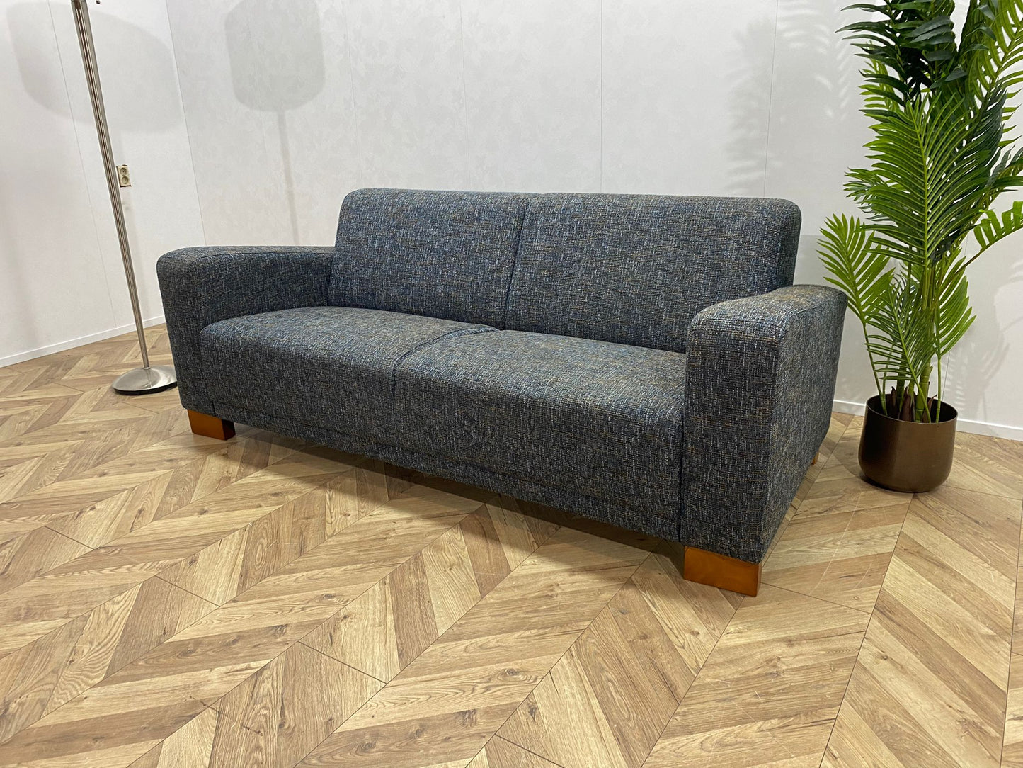 IN.HOUSE Grijs/Blauwe Banken Set ~ Vaste Kussens