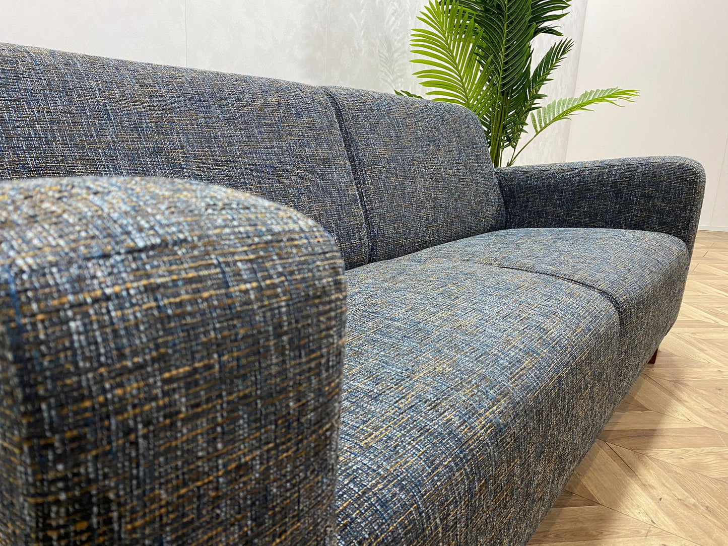 IN.HOUSE Grijs/Blauwe Banken Set ~ Vaste Kussens