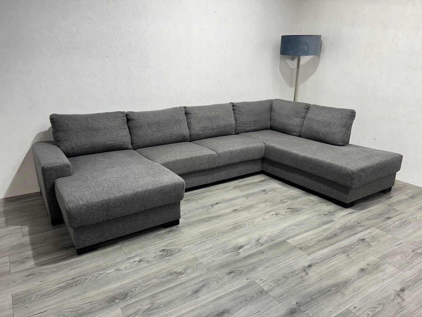 Licht Grijze U Bank ~ Losse Rugkussens Met Afneembare Hoezen