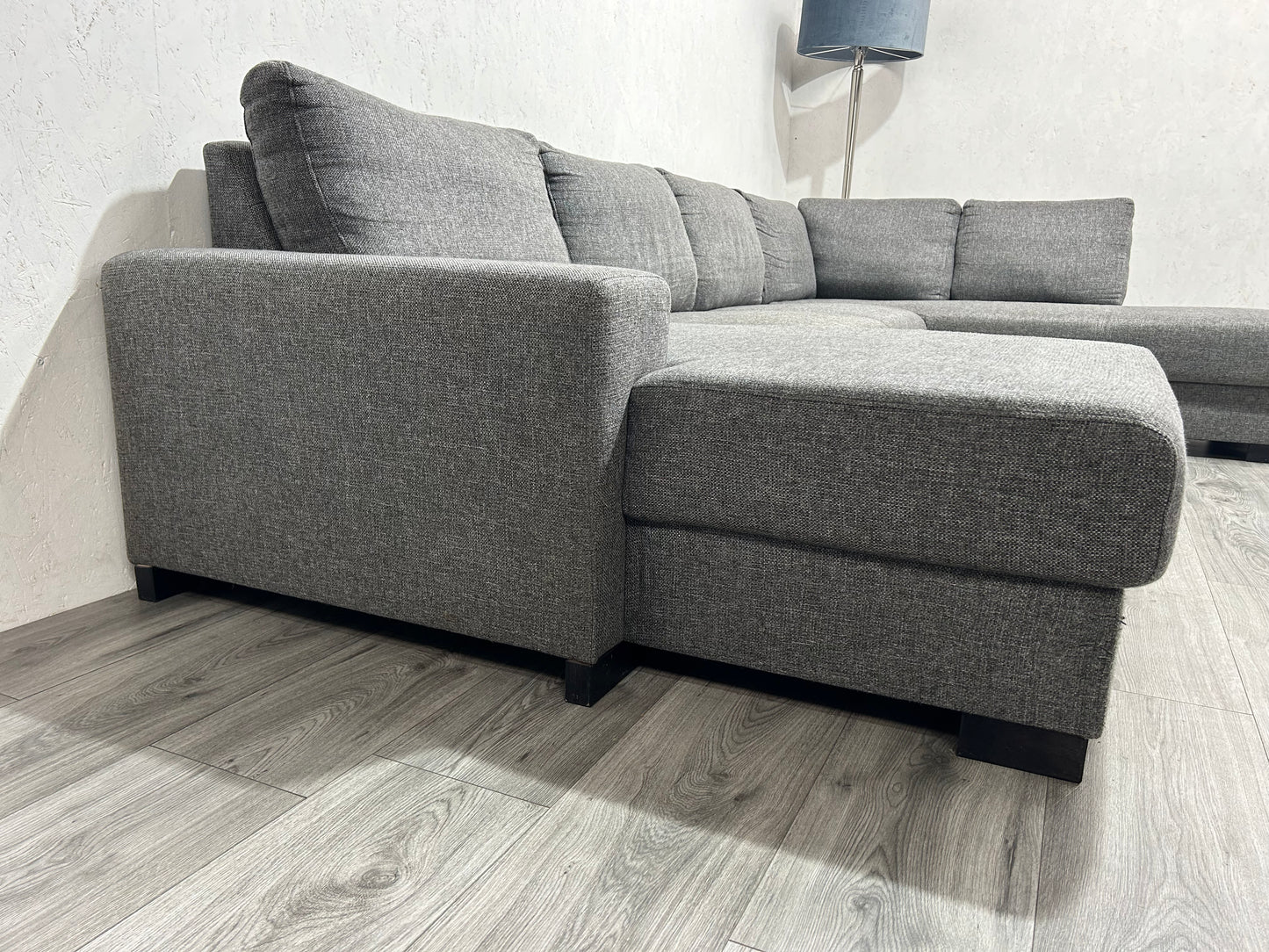 Licht Grijze U Bank ~ Losse Rugkussens Met Afneembare Hoezen