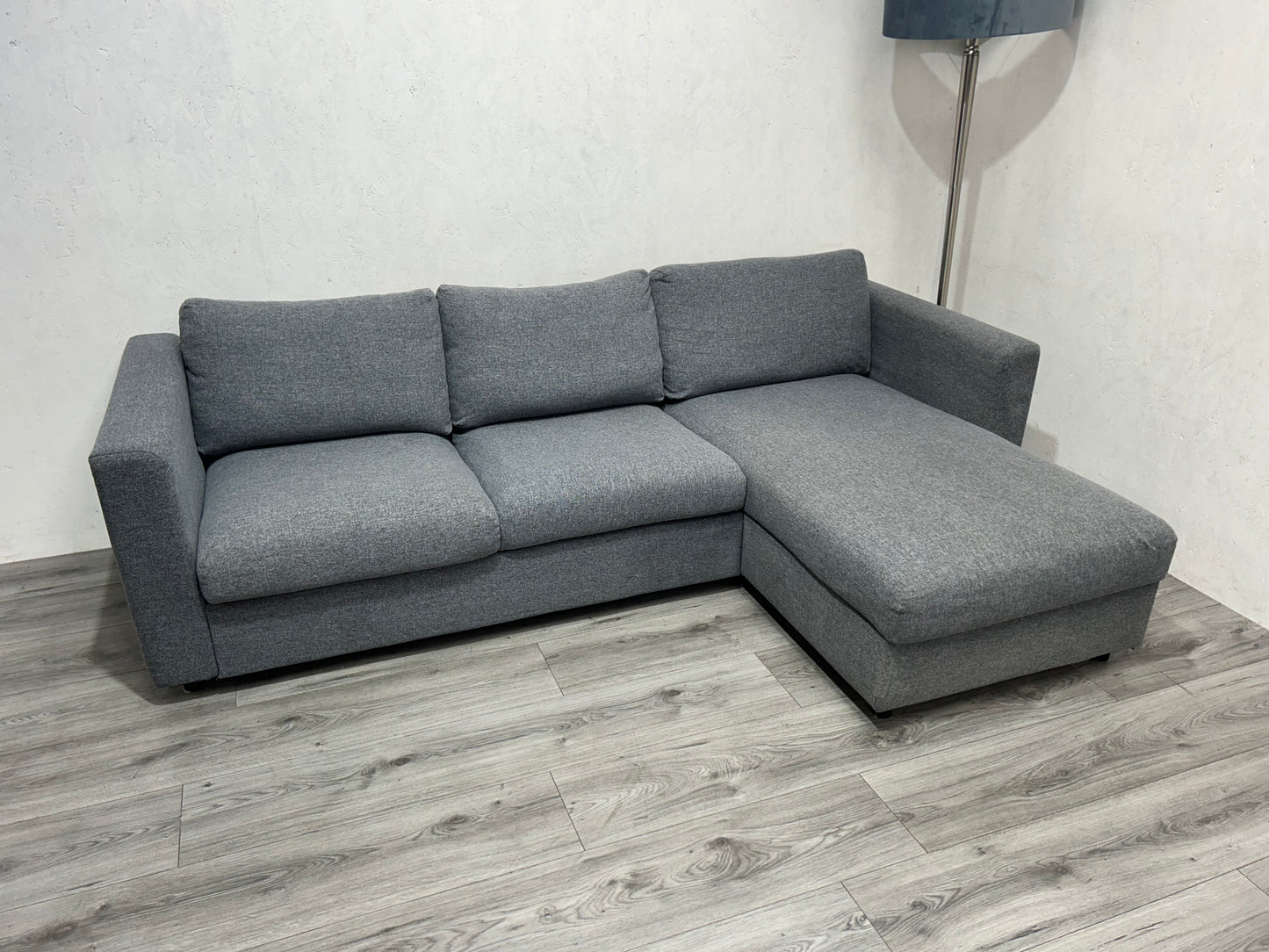 Licht Grijze Hoekbank Inc. Fauteuil ~ Opbergruimte ~ Nieuwstaat