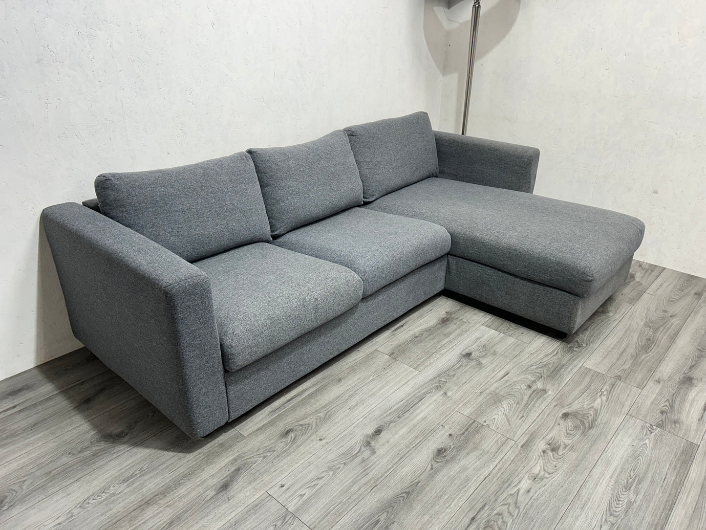 Licht Grijze Hoekbank Inc. Fauteuil ~ Opbergruimte ~ Nieuwstaat