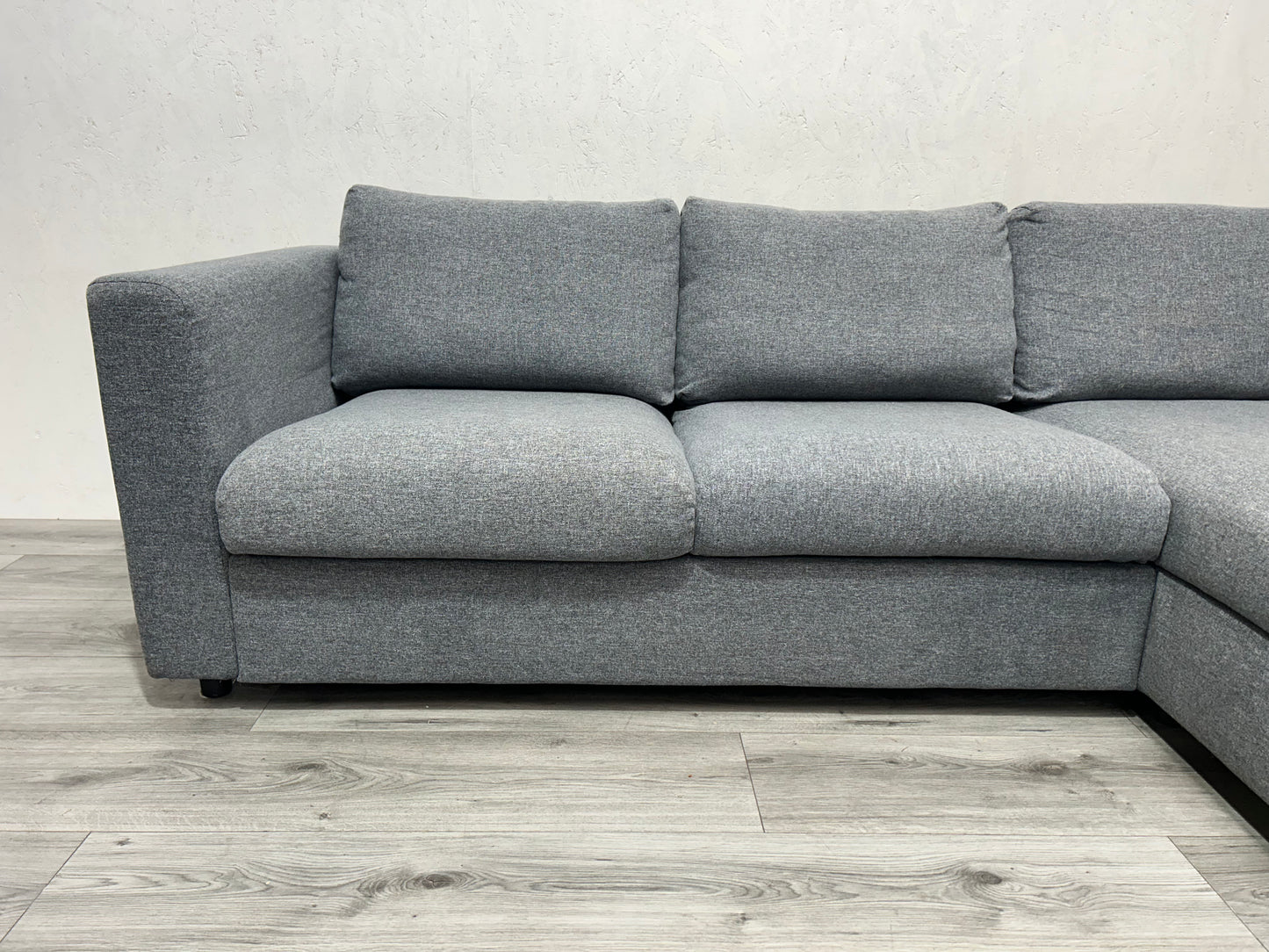 Licht Grijze Hoekbank Inc. Fauteuil ~ Opbergruimte ~ Nieuwstaat