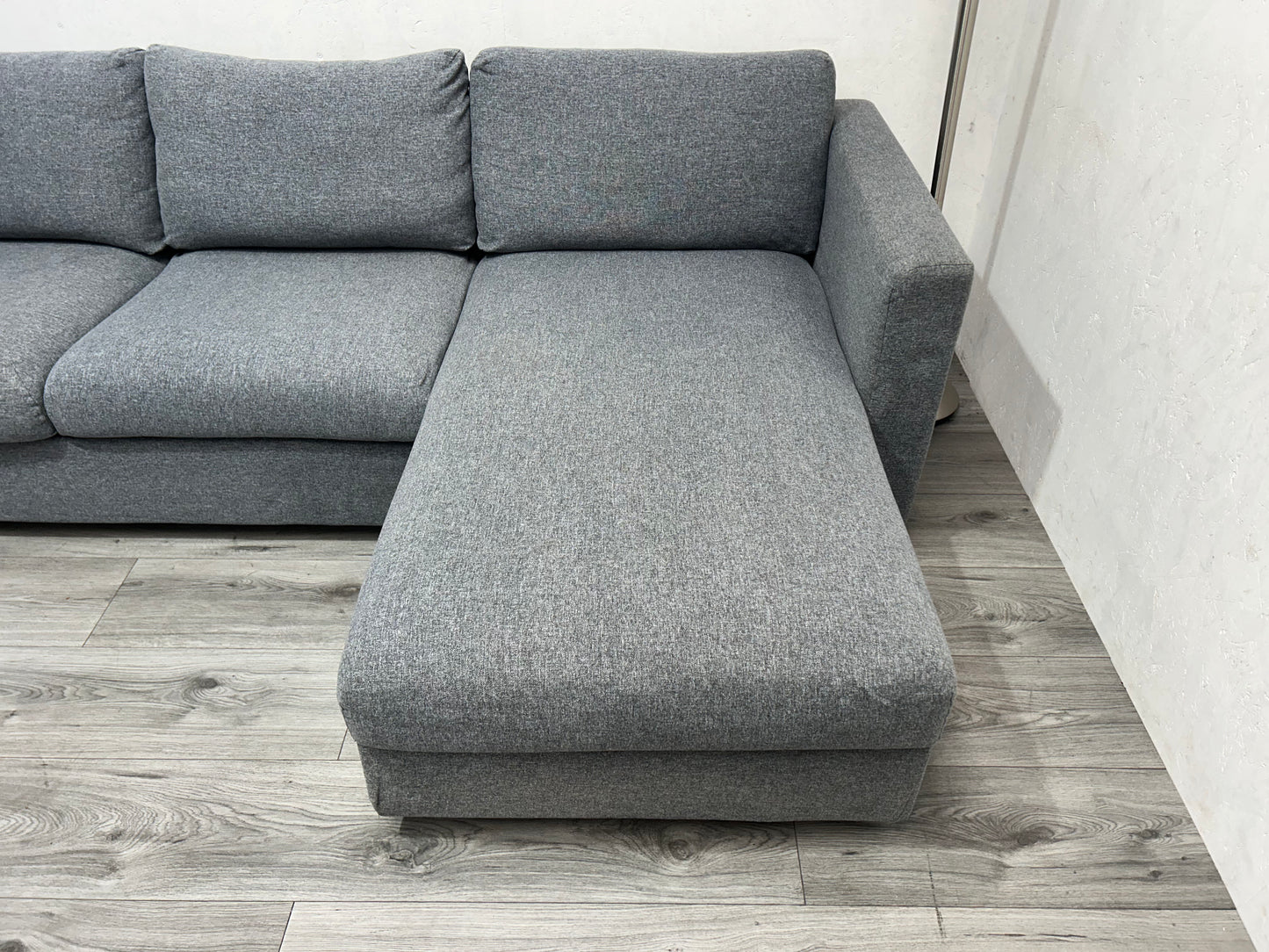 Licht Grijze Hoekbank Inc. Fauteuil ~ Opbergruimte ~ Nieuwstaat