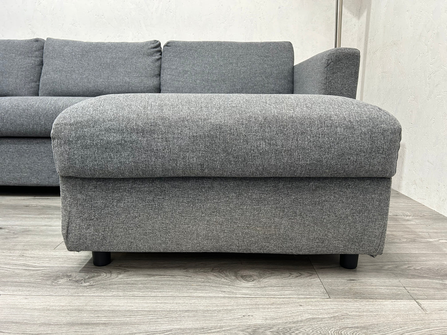 Licht Grijze Hoekbank Inc. Fauteuil ~ Opbergruimte ~ Nieuwstaat