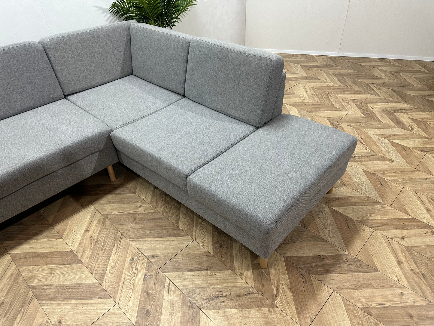 Licht Grijze U Bank ~ Losse Rugkussens Met Afneembare Hoezen