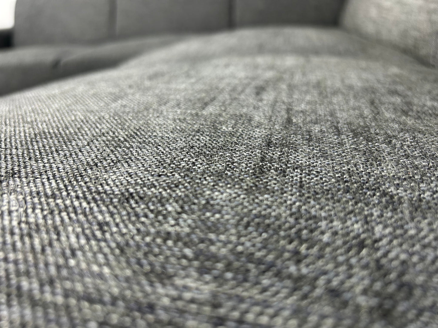 Grijze Hoekbank ~ Vaste Kussens