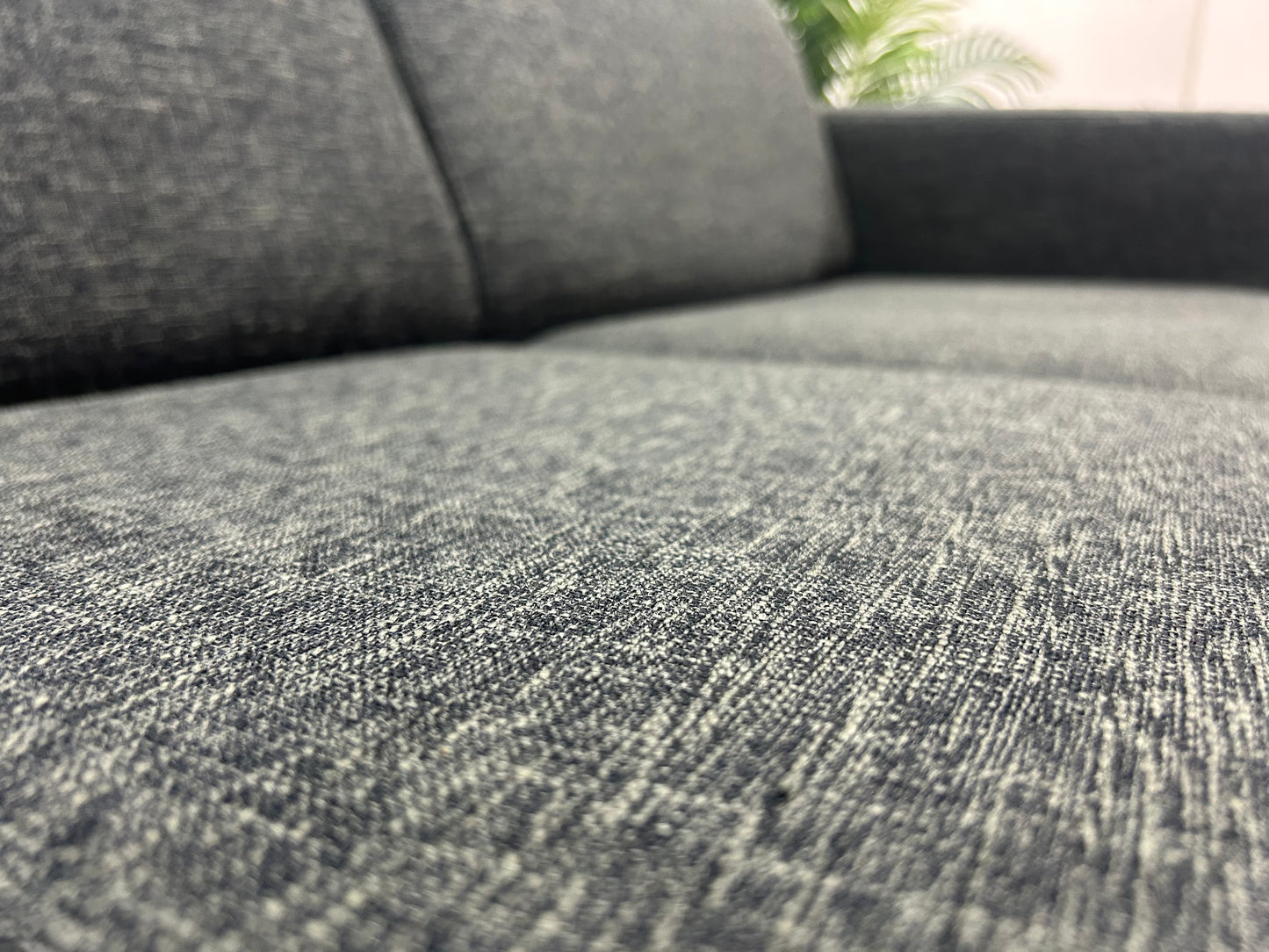 Zwarte / Grijze Hoekbank ~ Vaste Kussens