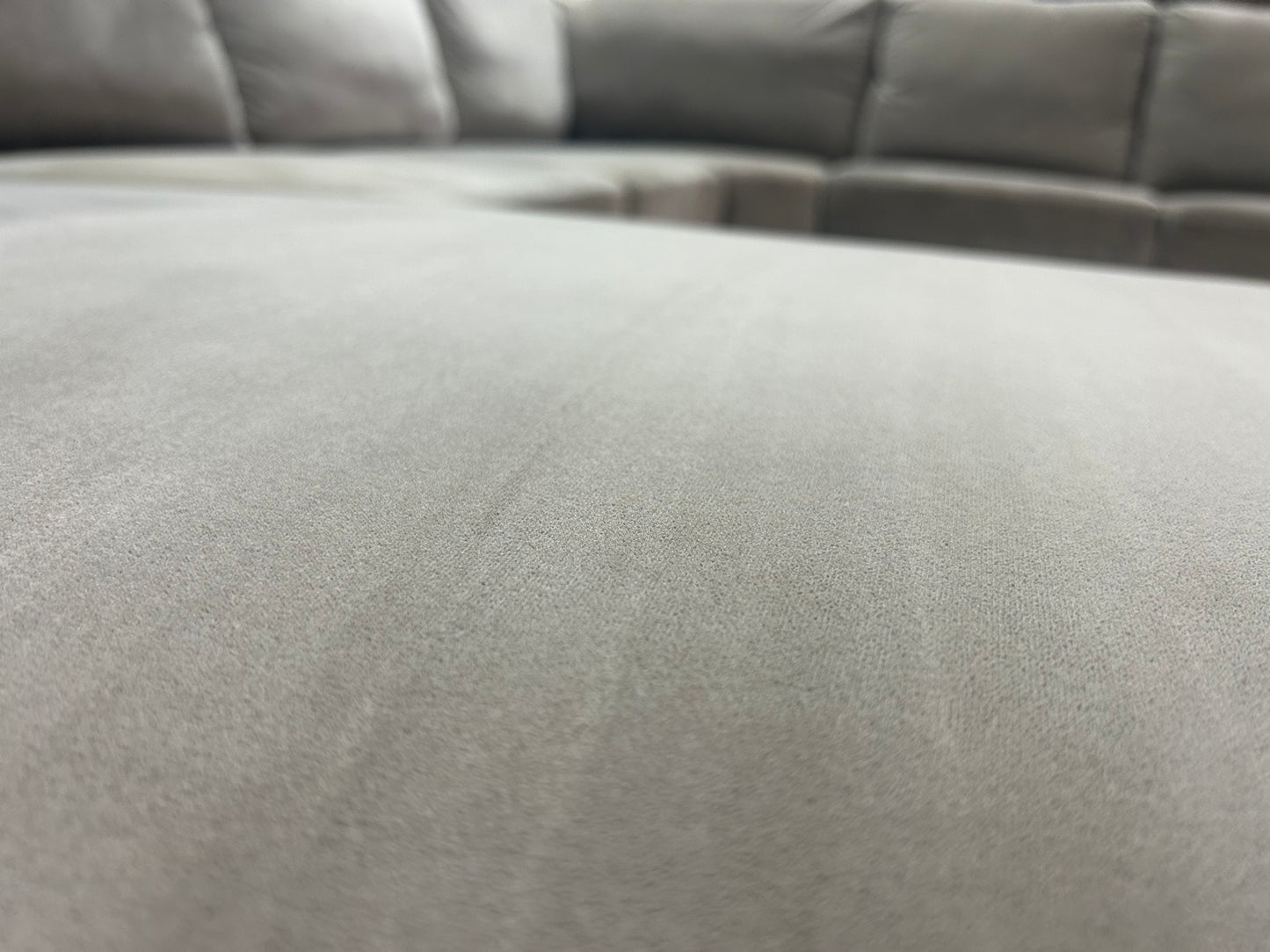 Beige Velvet U Bank ~ Losse Rugkussens Met Afneembare Hoezen