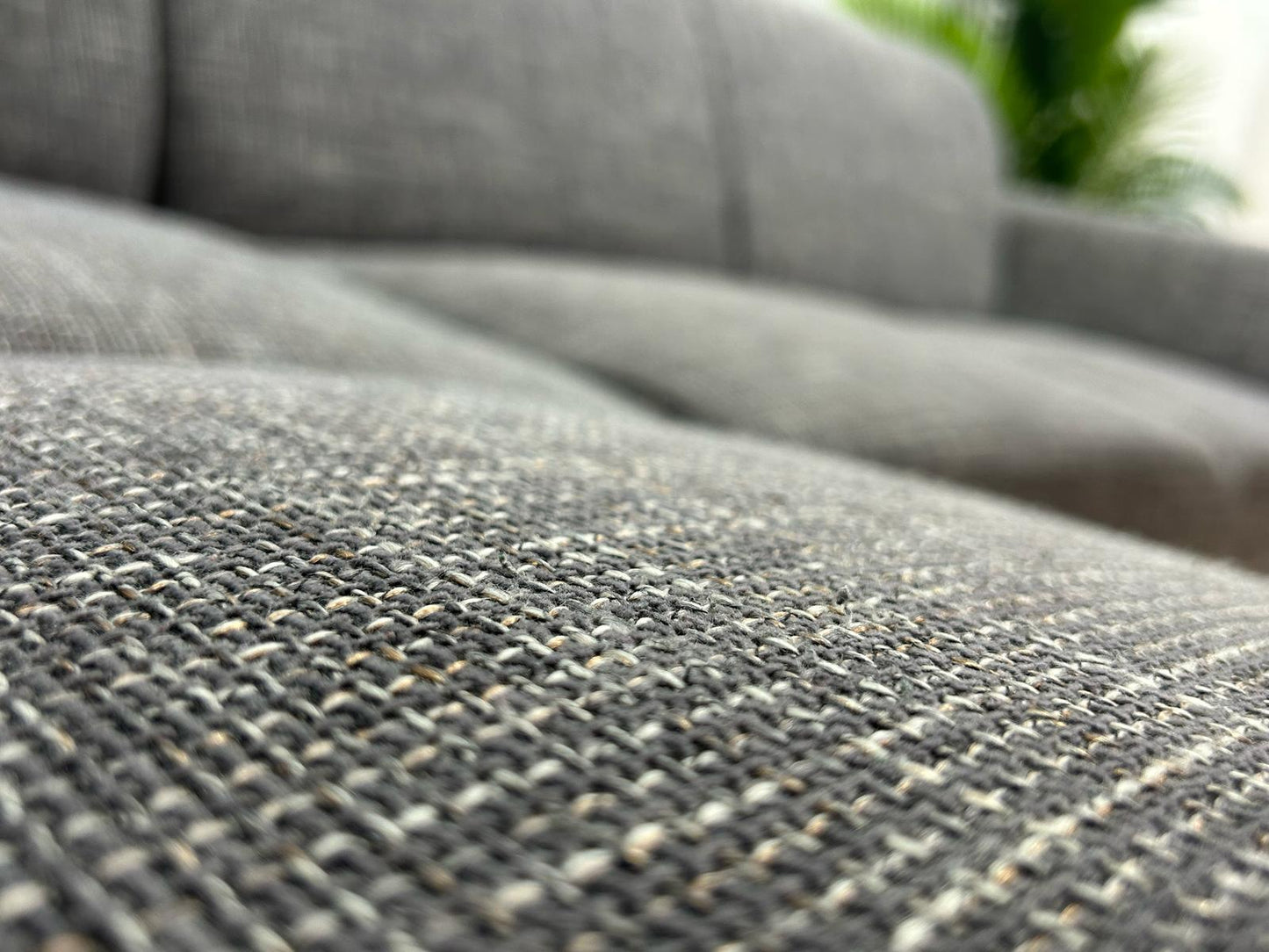 Grijze Hoekbank ~ Vaste Kussens