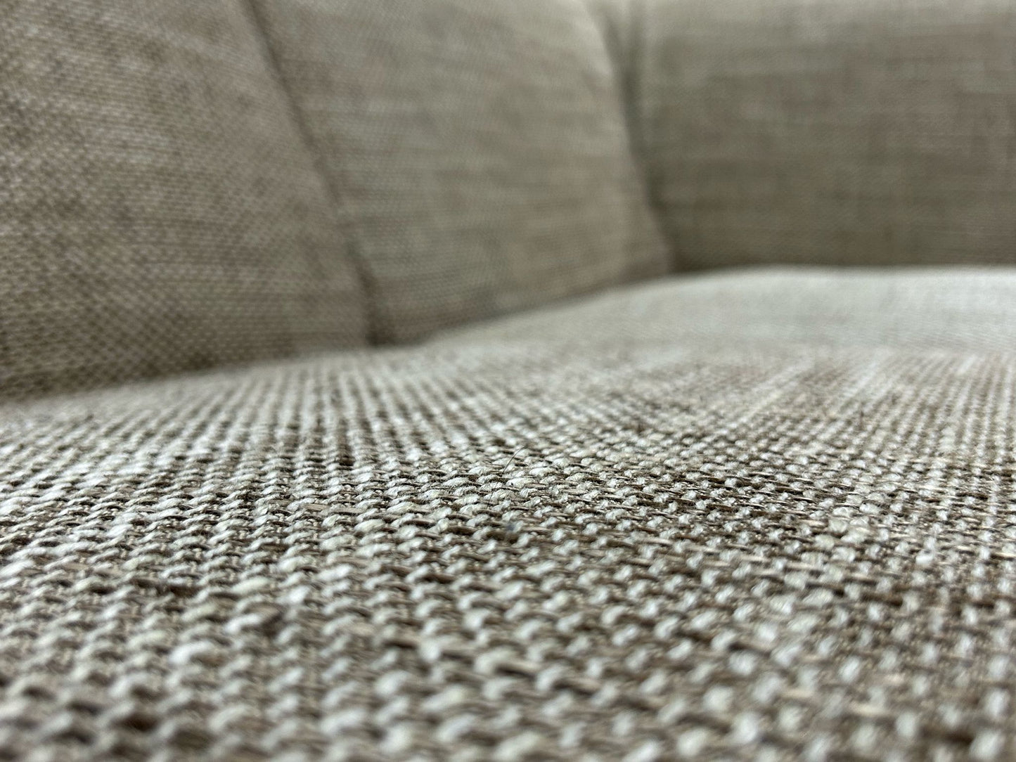 Beige Hoekbank ~ Vaste Kussens