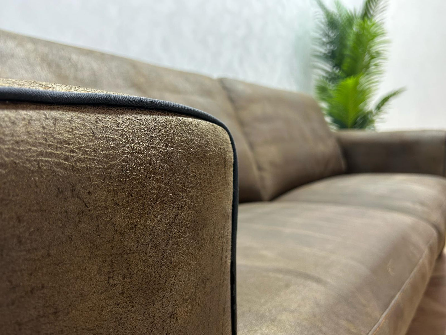 Bruine Suède Leren Banken Set