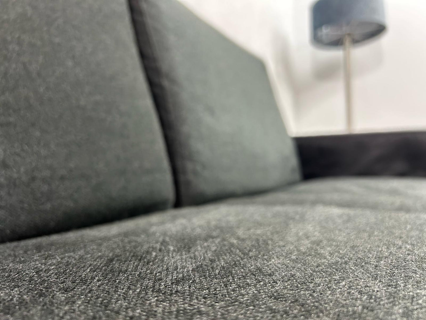 Zwarte Stof / Leren Banken Set