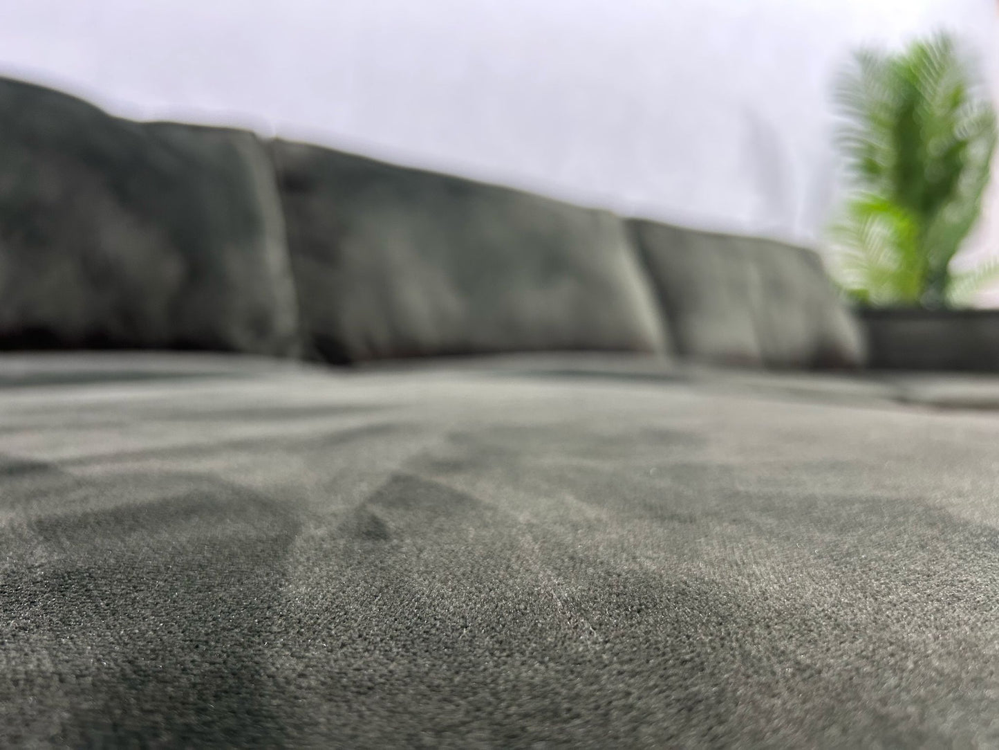 Donker Groene Velvet Hoekbank ~ Nieuwstaat