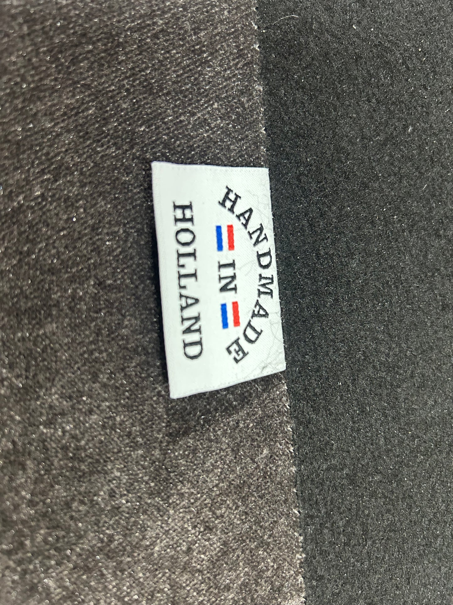 Handmade In Holland Grijze Velvet Hoekbank ~ Nieuwstaat