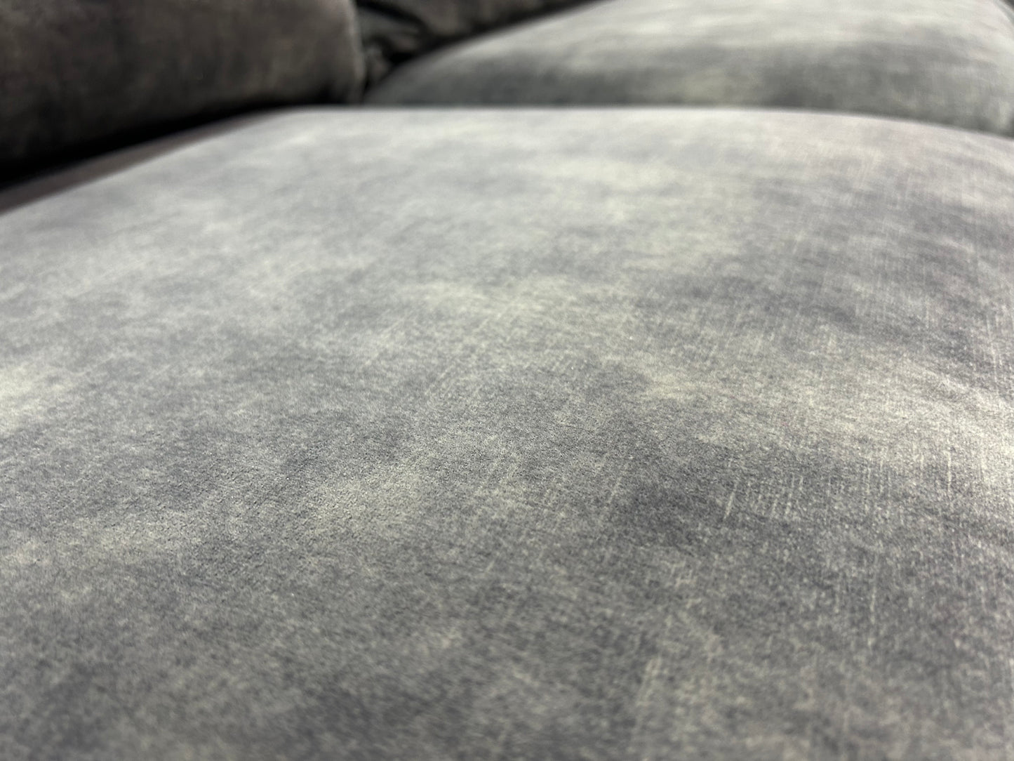 Antraciet Velvet Hoekbank Inc. Hocker ~ Losse Kussens Met Afneembare Hoezen