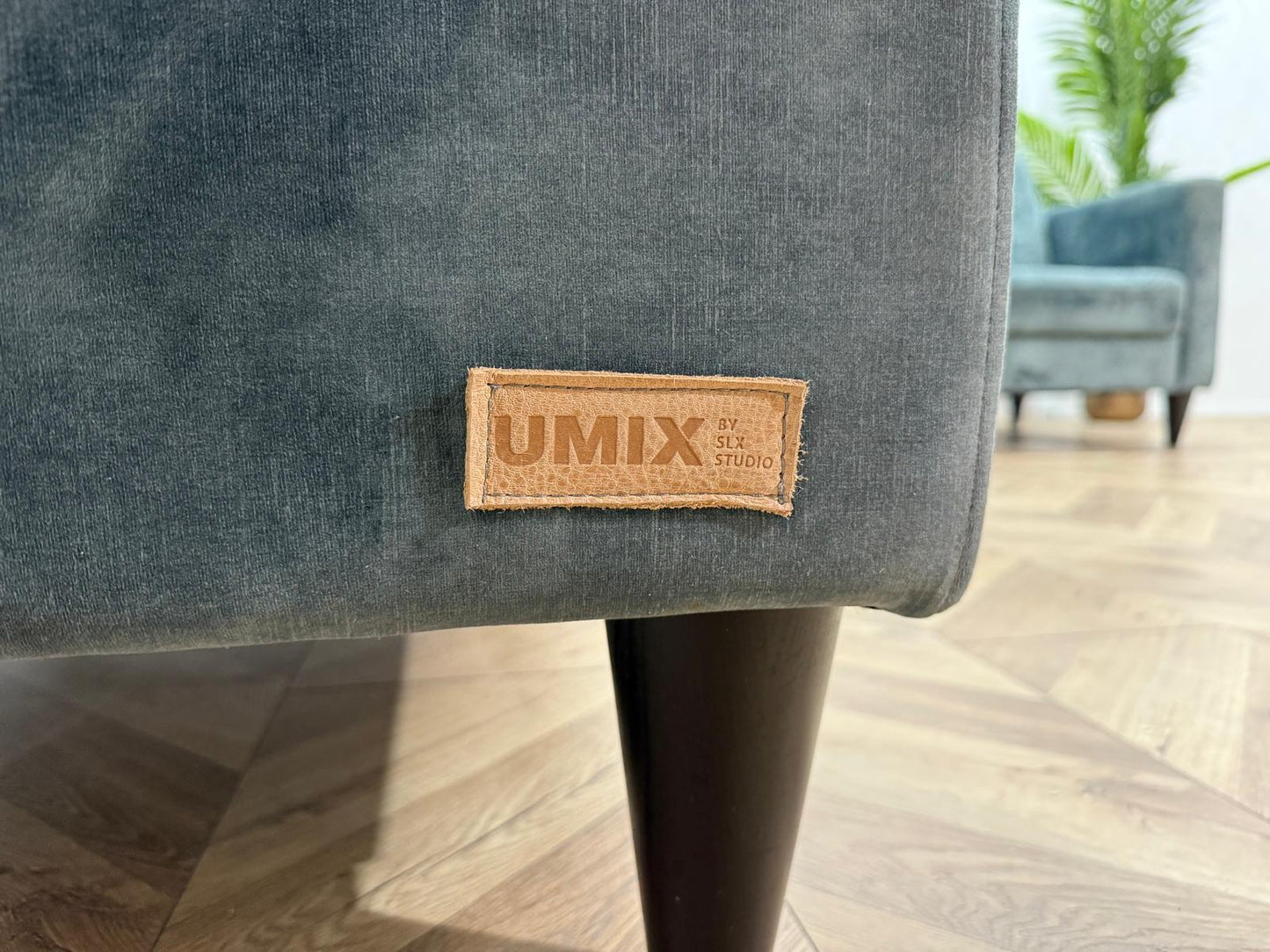 Umix Grijs/Groene Velvet Banken Set