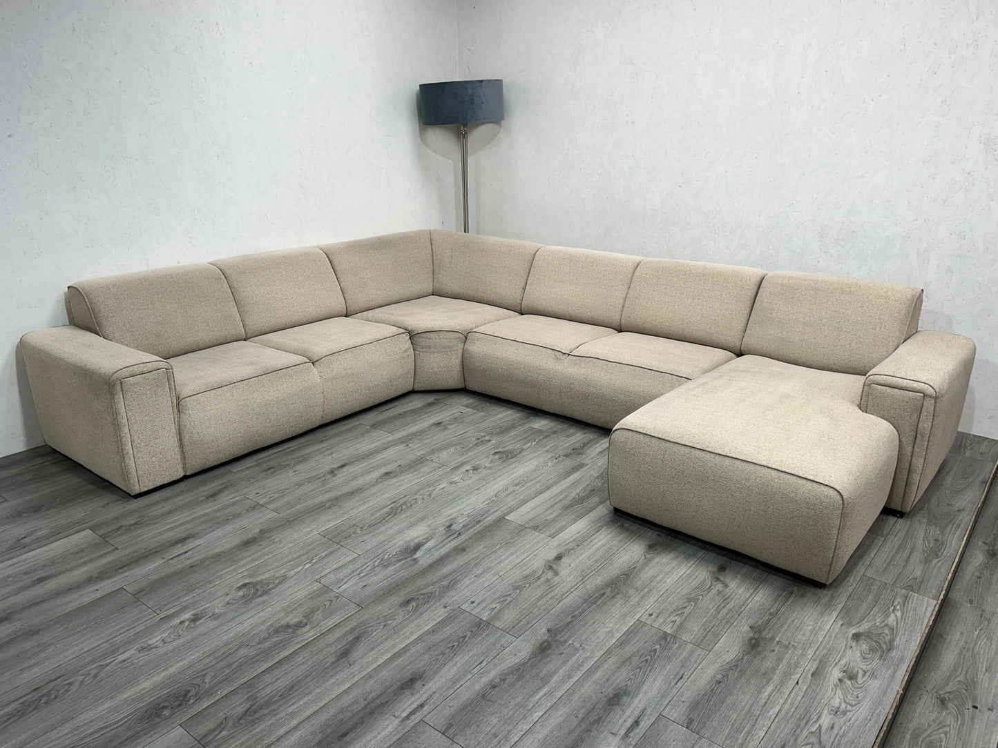 Beige U Bank ~ Vaste Kussens - Banken Bazaar