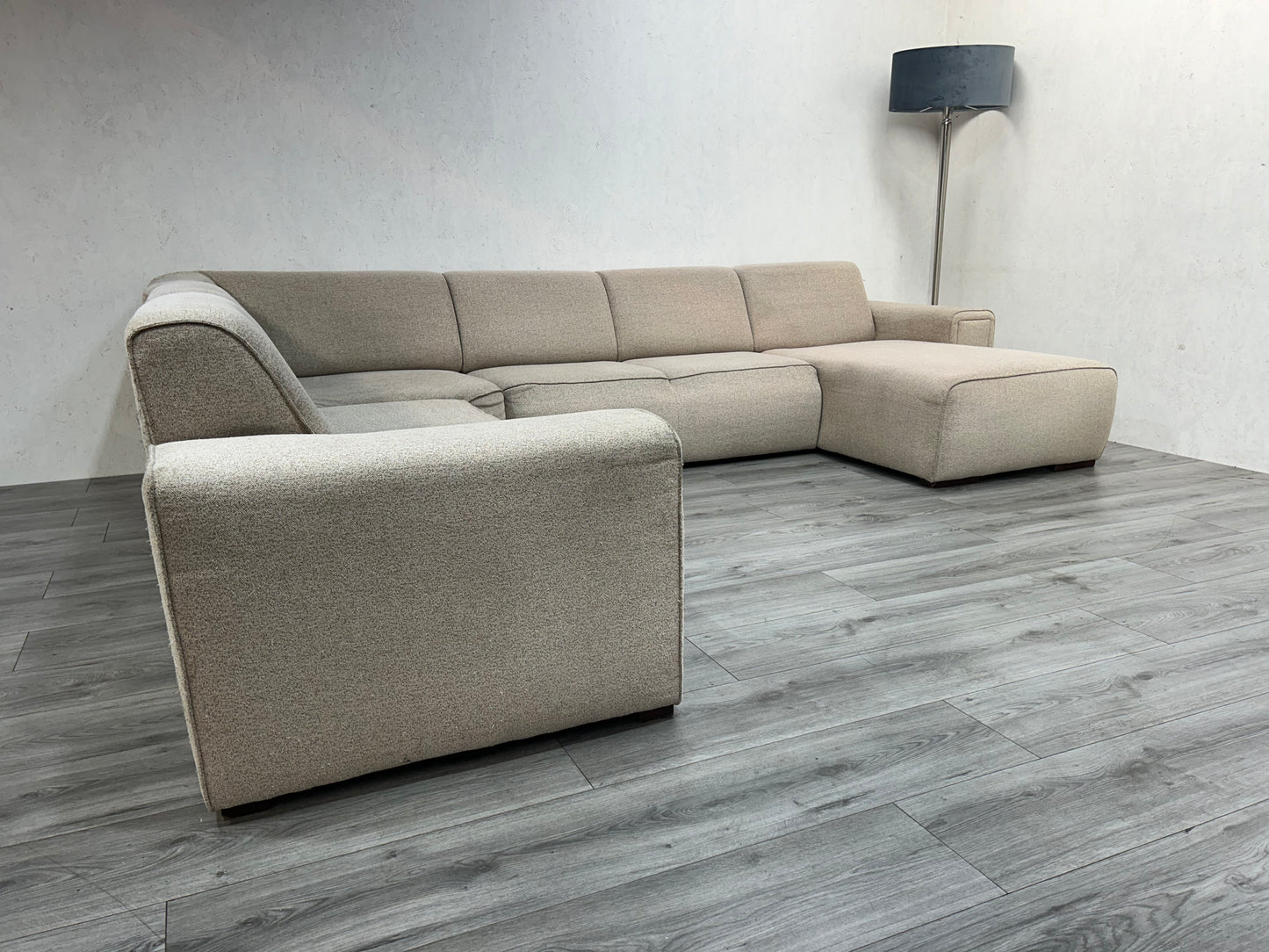 Beige U Bank ~ Vaste Kussens - Banken Bazaar