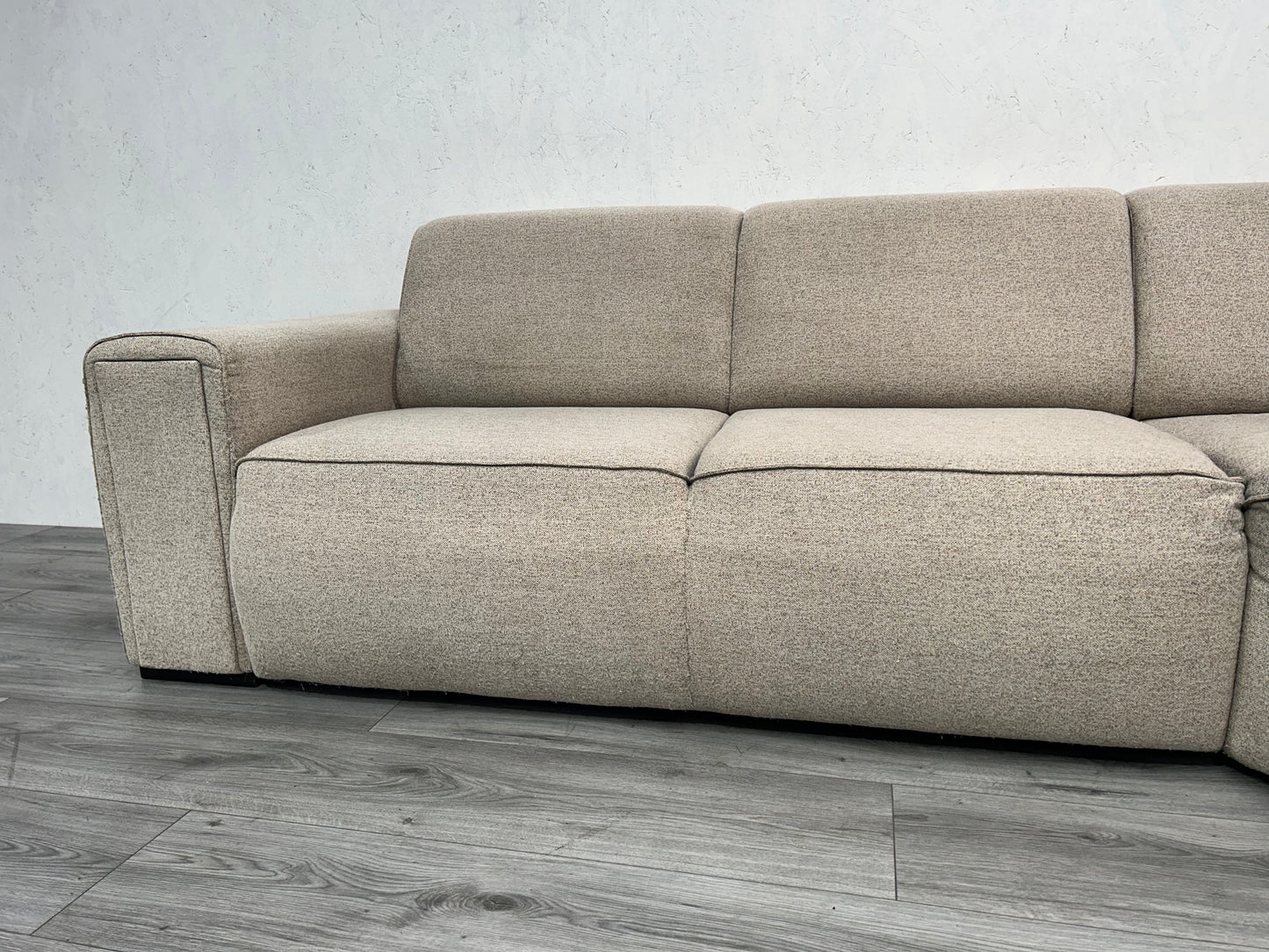Beige U Bank ~ Vaste Kussens - Banken Bazaar