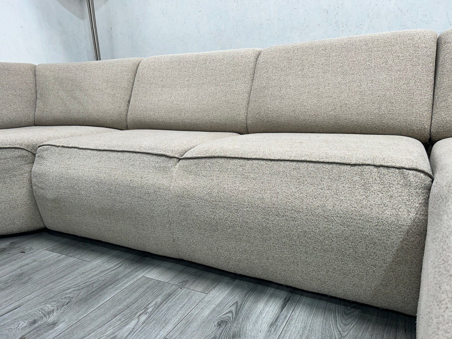 Beige U Bank ~ Vaste Kussens - Banken Bazaar