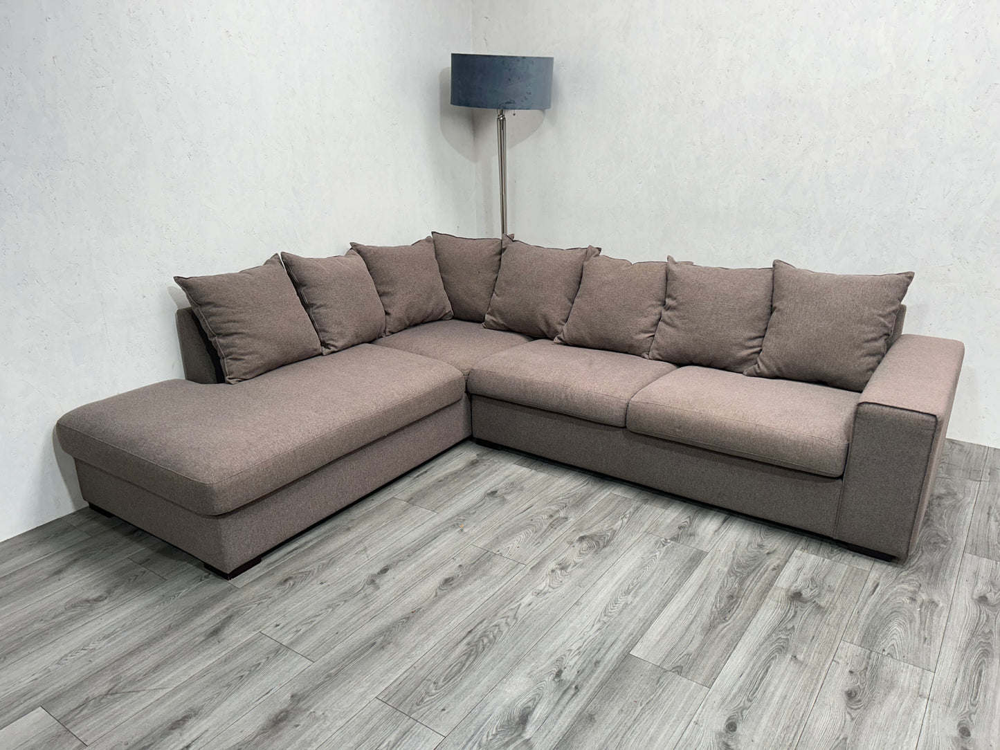 Licht Bruine Hoekbank ~ Losse Kussens Met Afneembare Hoezen - Banken Bazaar