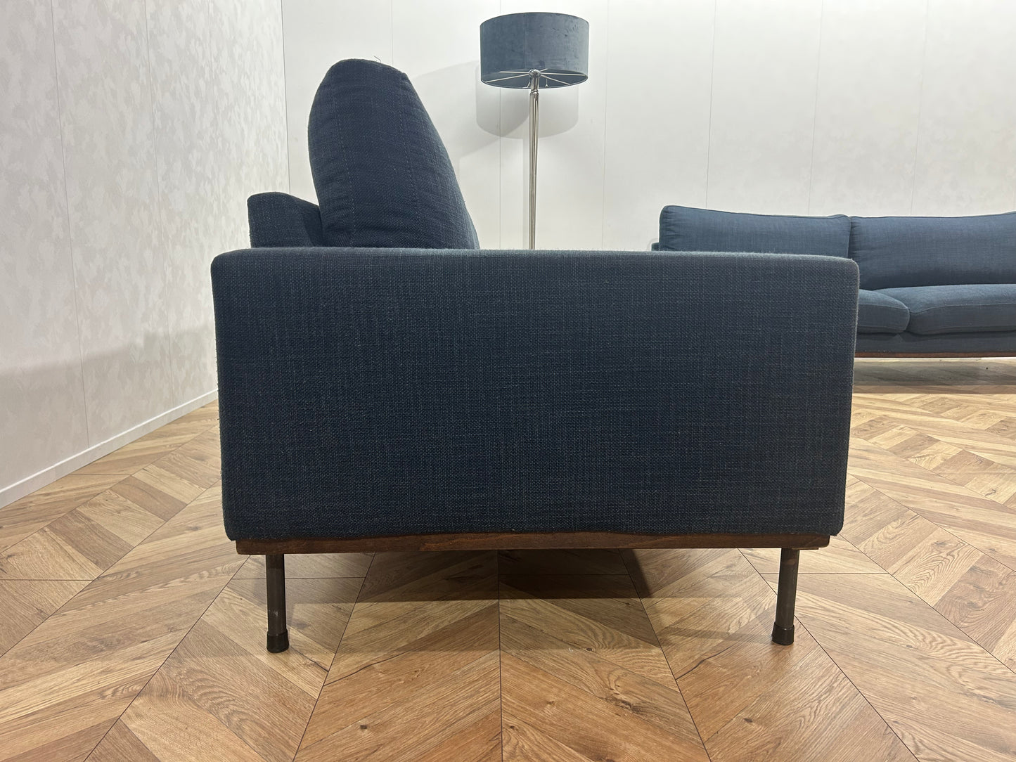 Donker Blauwe Banken Set ~ Losse Kussens Met Afneembare Hoezen