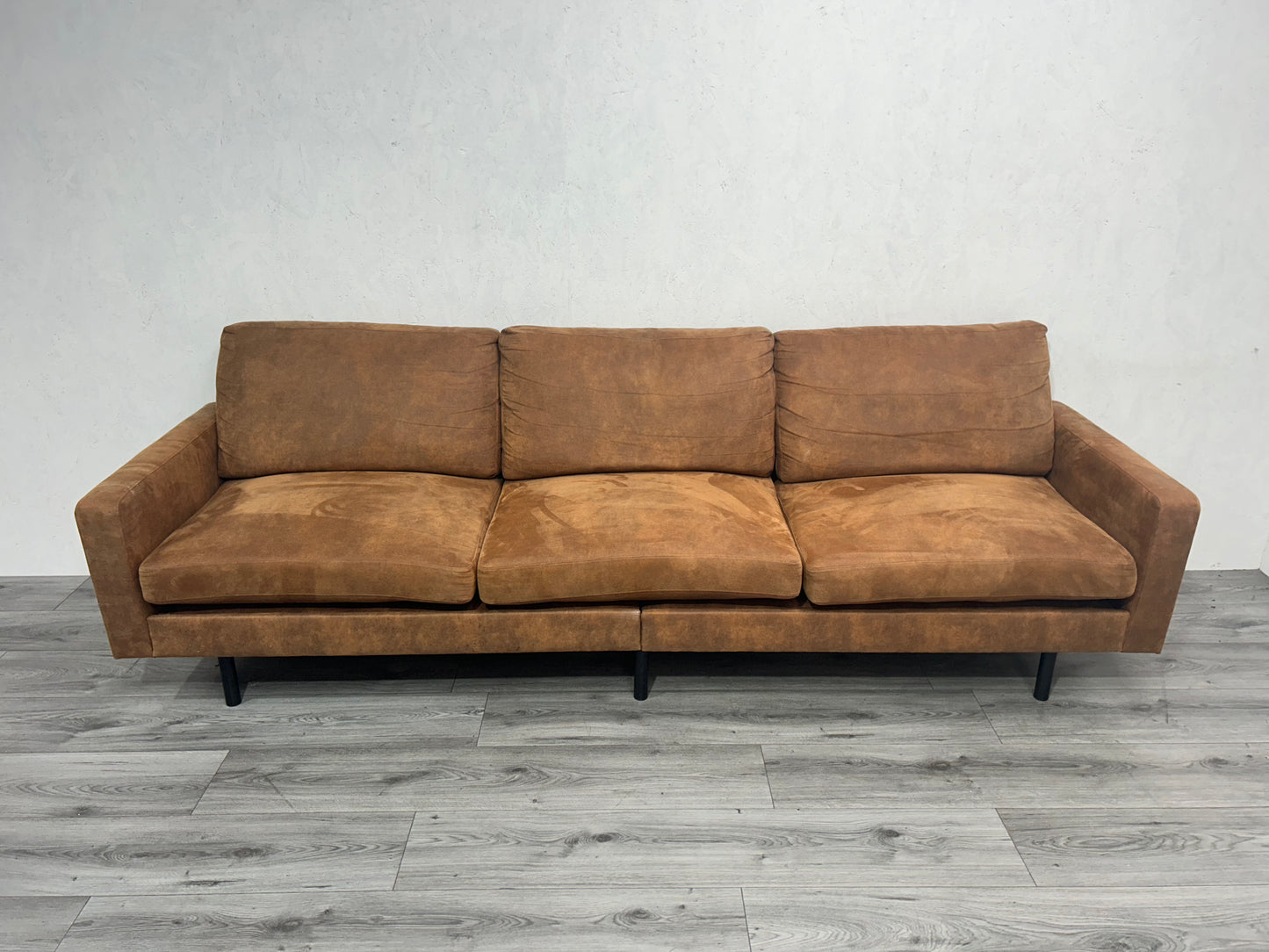 Cognac Bruine 3-Zits Bank ~ Nieuwstaat - Banken Bazaar