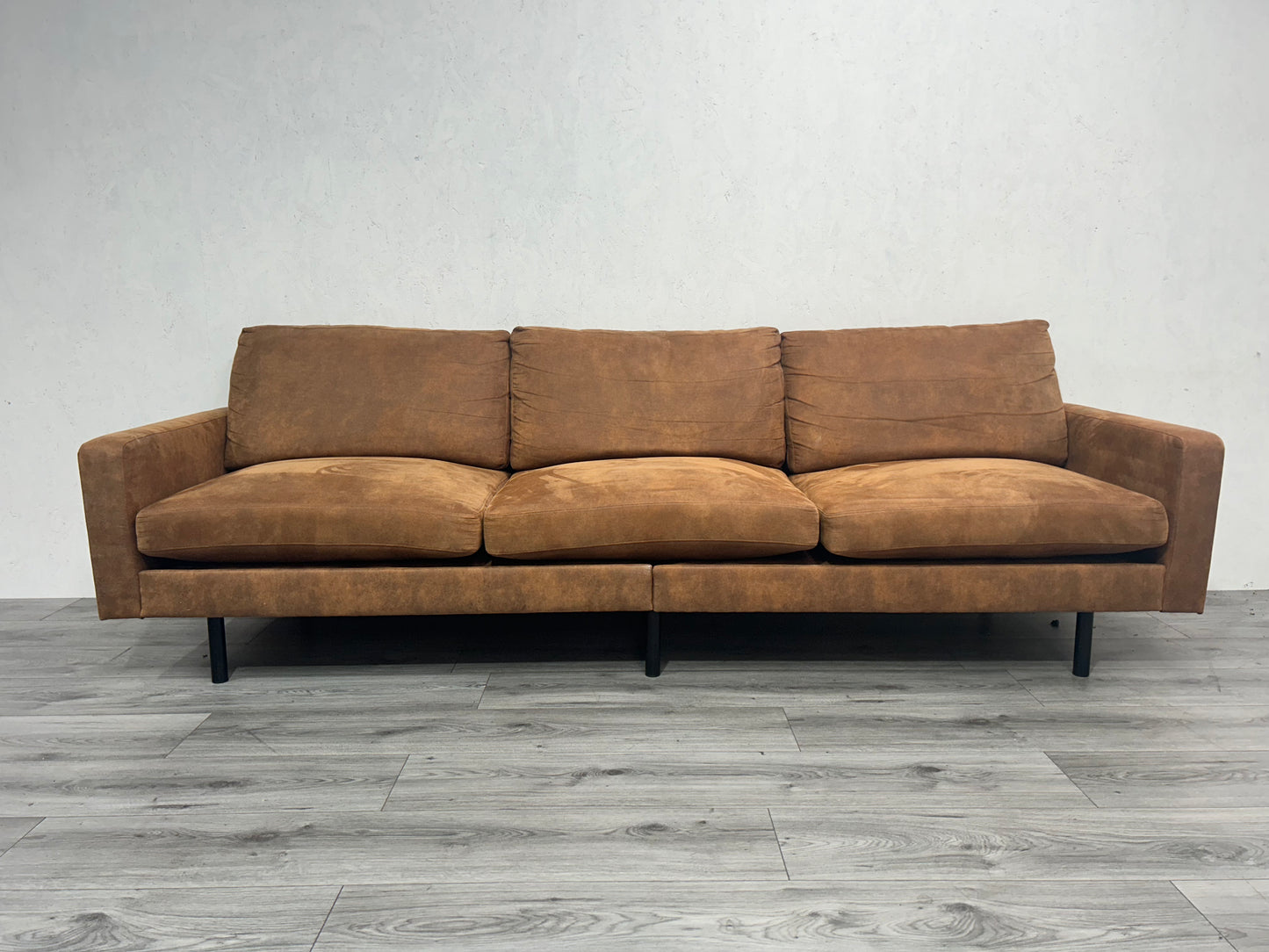 Cognac Bruine 3-Zits Bank ~ Nieuwstaat - Banken Bazaar