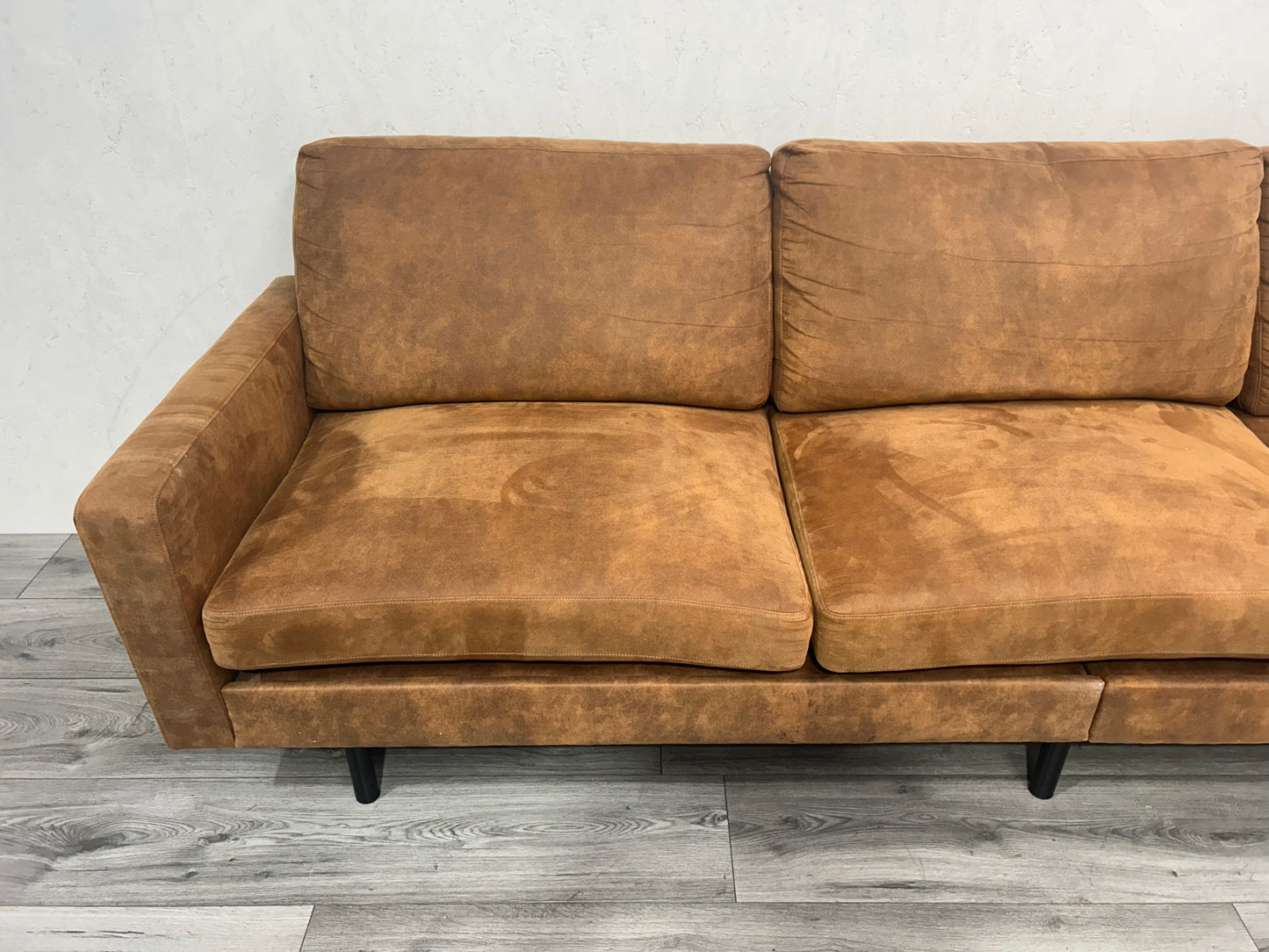Cognac Bruine 3-Zits Bank ~ Nieuwstaat - Banken Bazaar