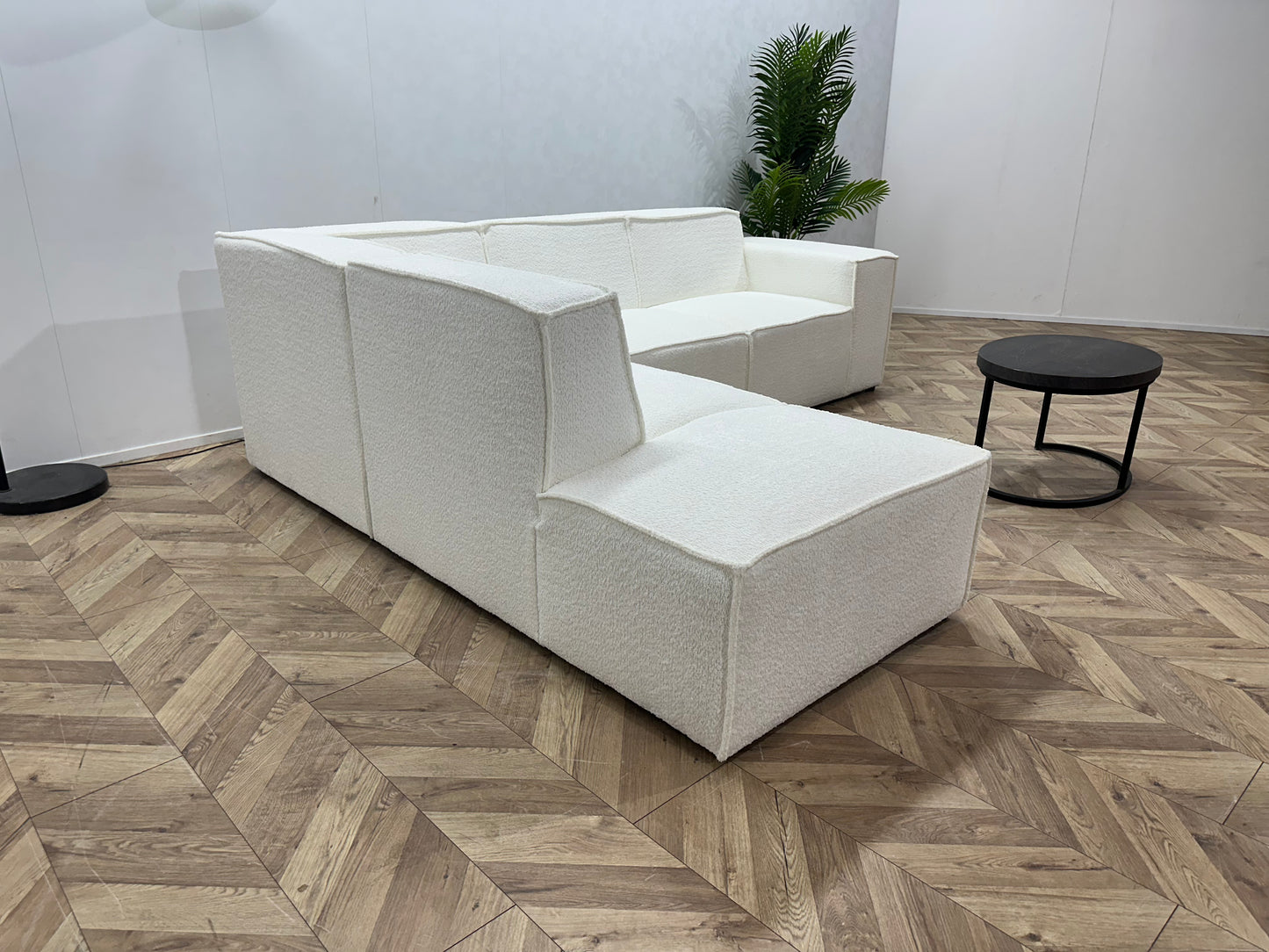 !Showroommodel! Witte Bouclé Hoekbank