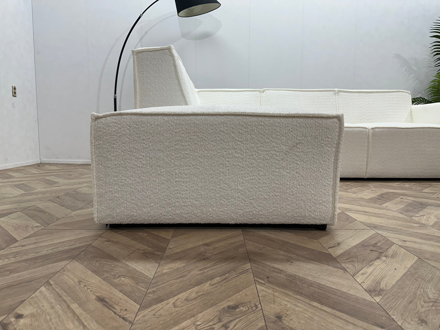 !Showroommodel! Witte Bouclé Hoekbank