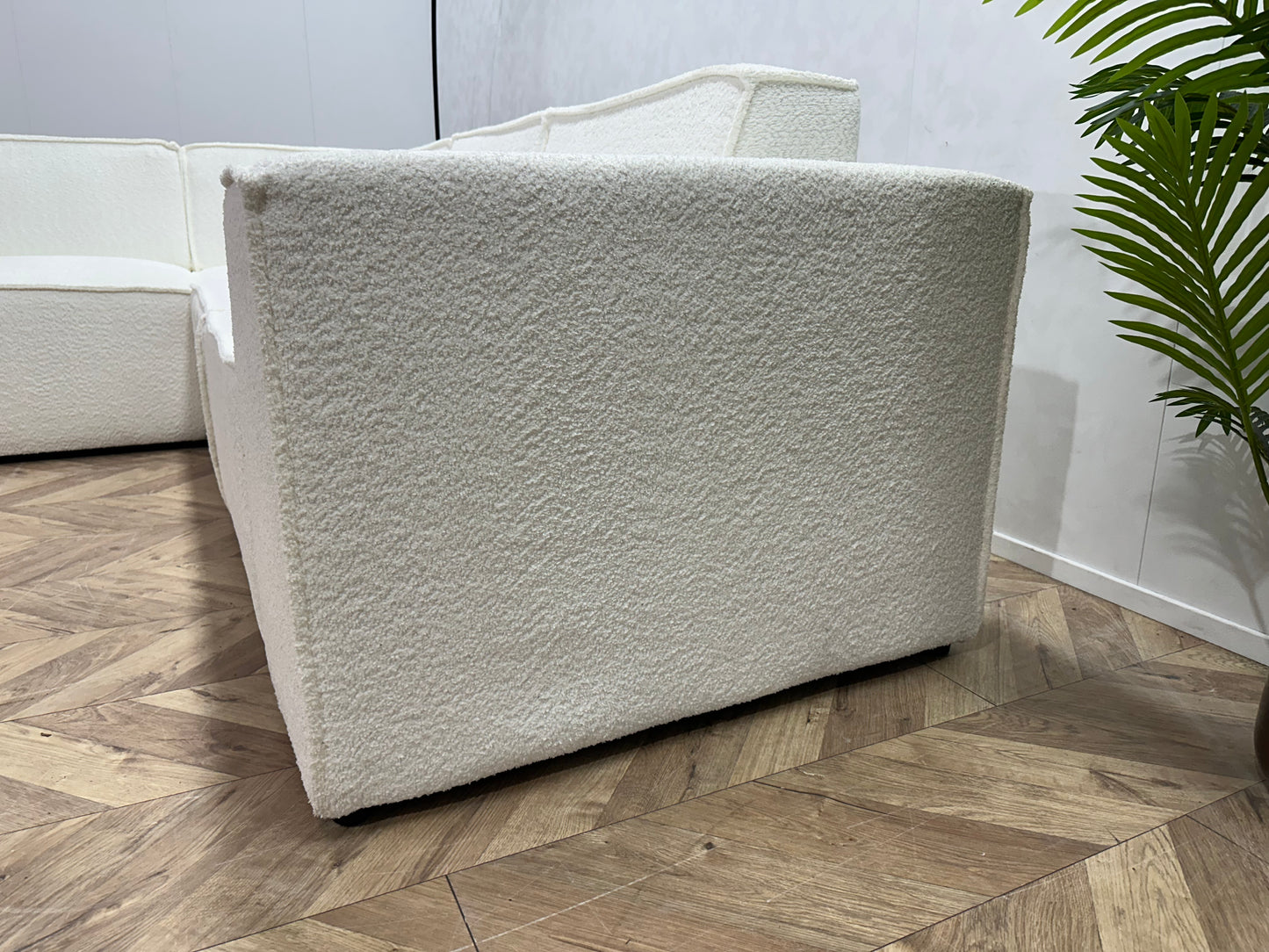 !Showroommodel! Witte Bouclé Hoekbank